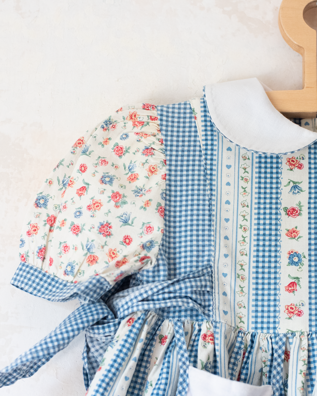 Floral dress with checks and bunny print | 2-3 years