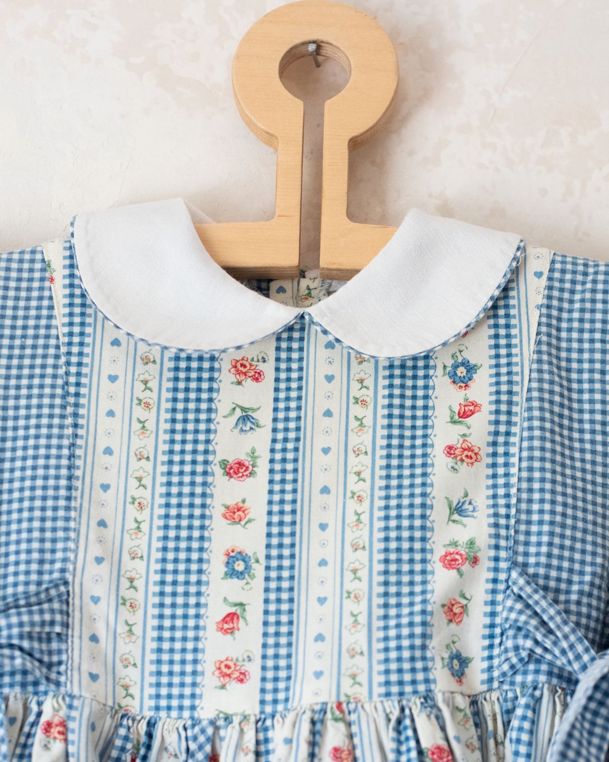 Floral dress with checks and bunny print | 2-3 years