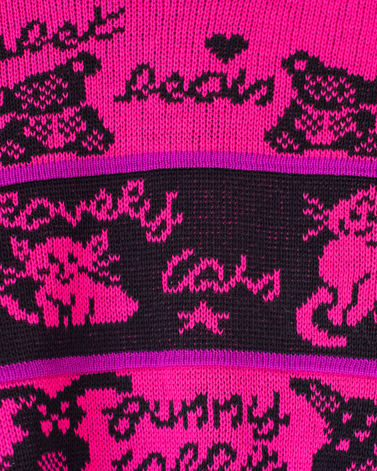 Pink 80s knit with animals | 18-24 months