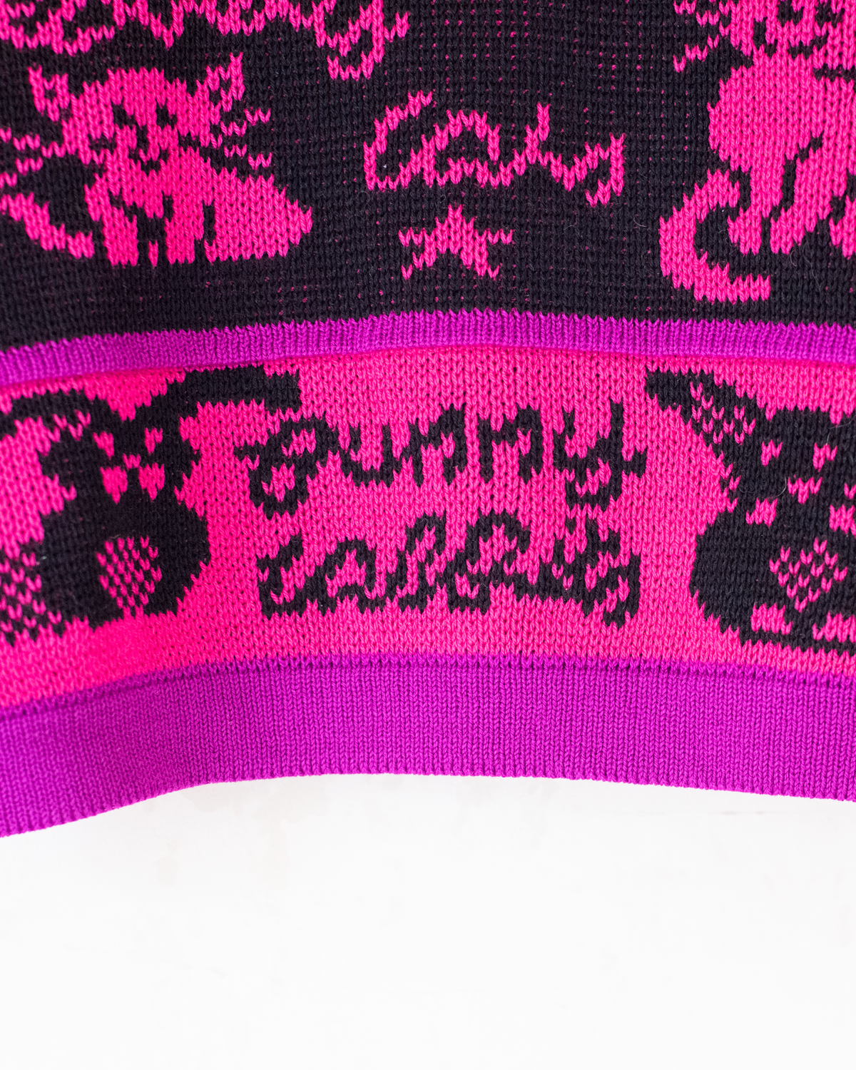 Pink 80s knit with animals | 18-24 months