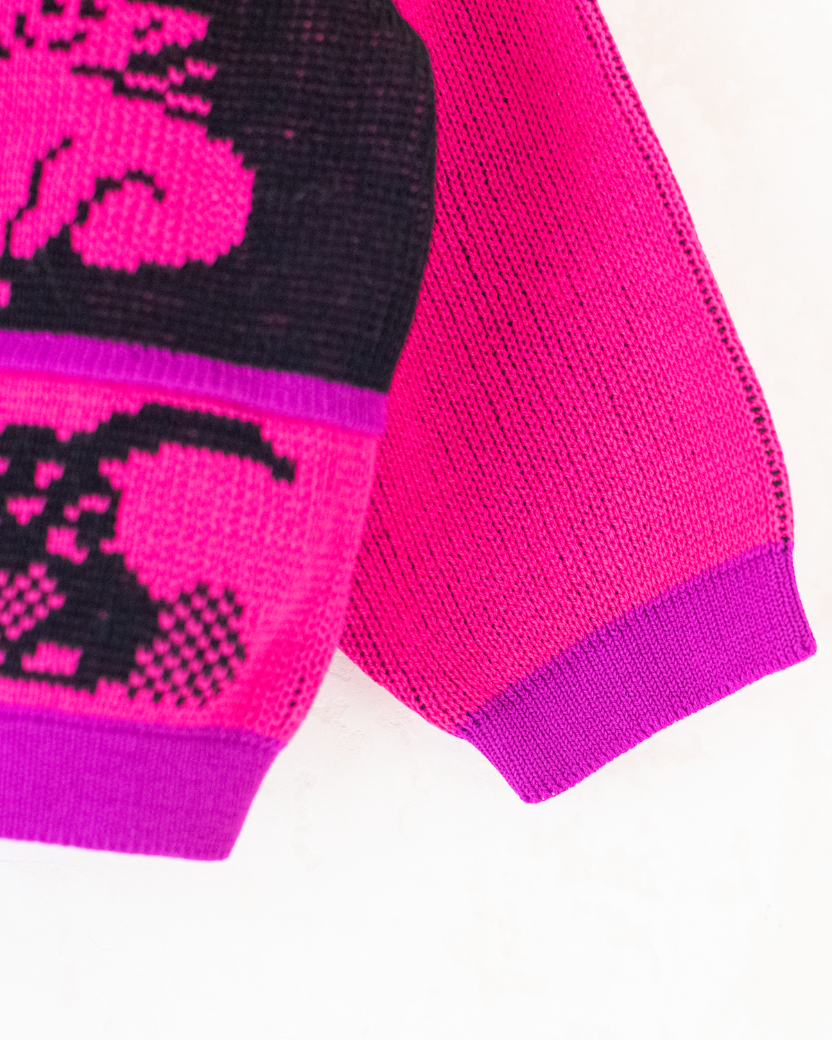 Pink 80s knit with animals | 18-24 months