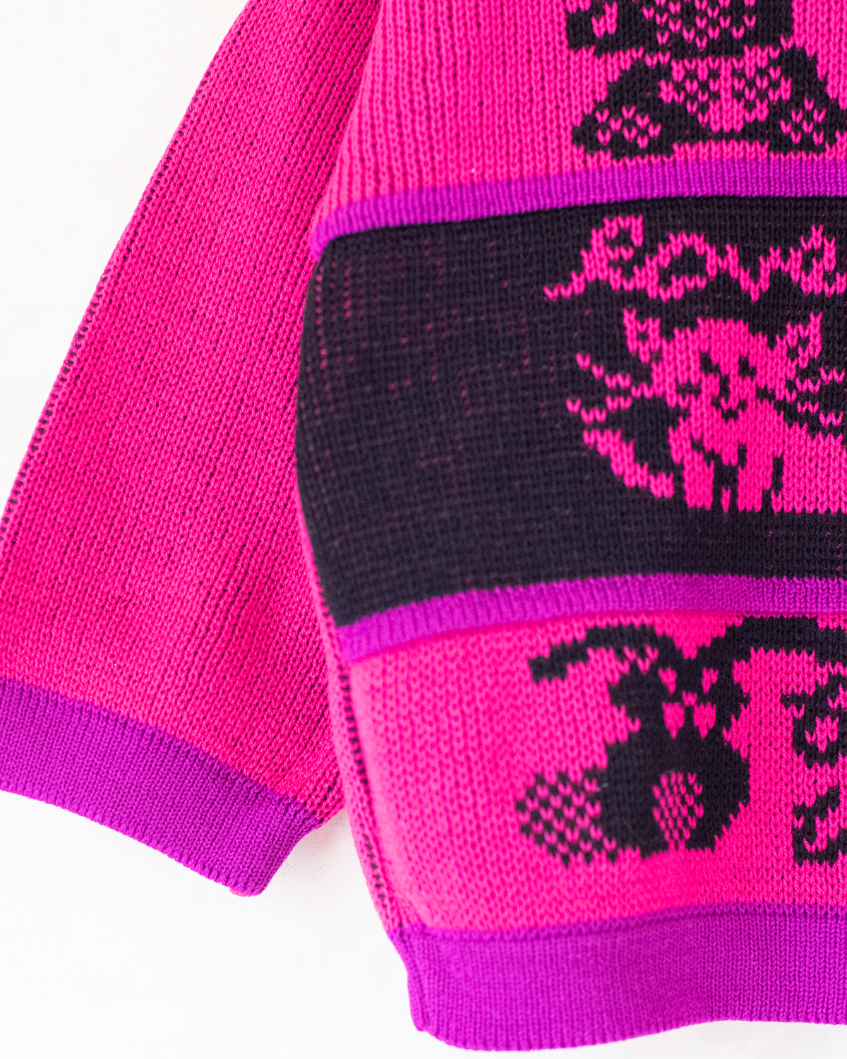 Pink 80s knit with animals | 18-24 months