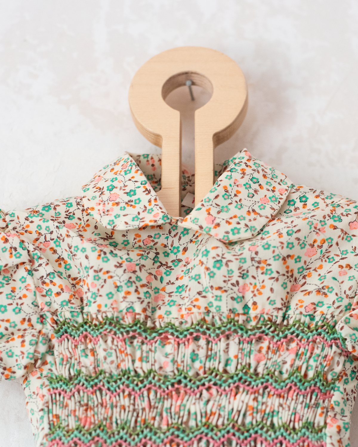 Yellow floral embroidered dress | Spanish dead stock | 9-12 months