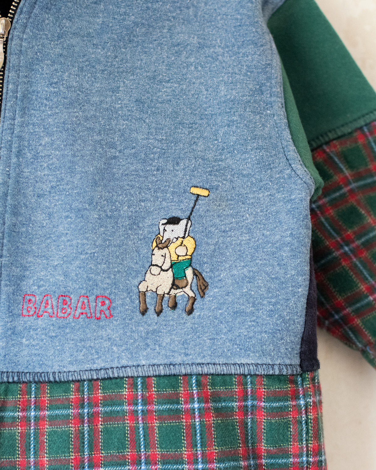 Colorful sweatshirt with embroidery of the King of Bar riding a horse | 18-24 months