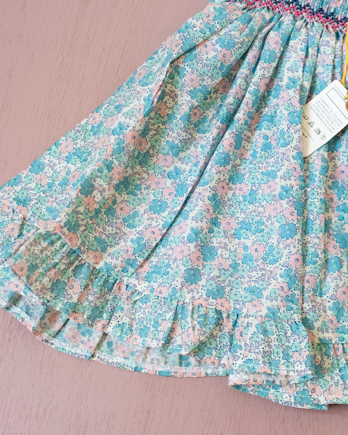 Floral dress with embroidery | Deadstock Spanish | 9-12 months