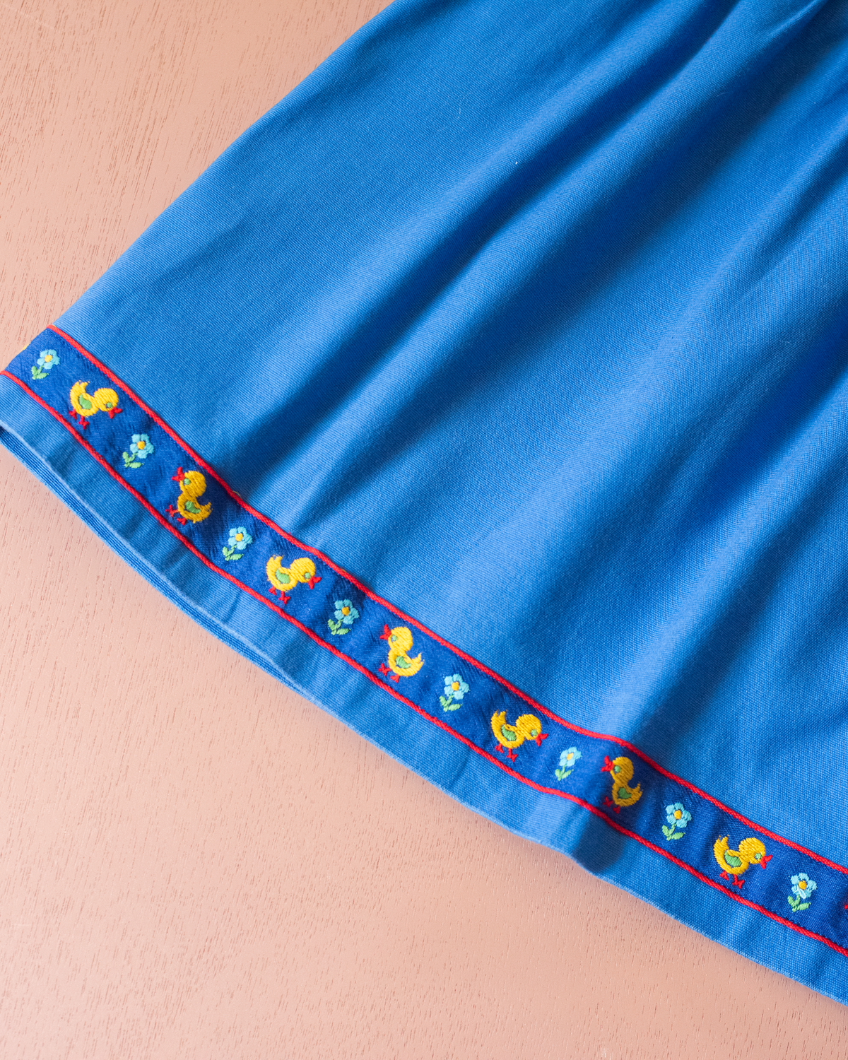 Blue dress with ducks and flowers | 18-24 months
