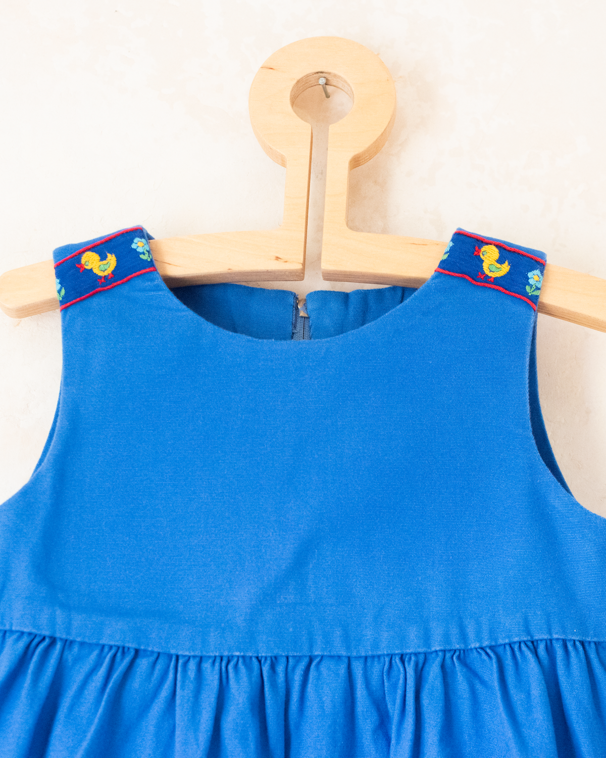 Blue dress with ducks and flowers | 18-24 months