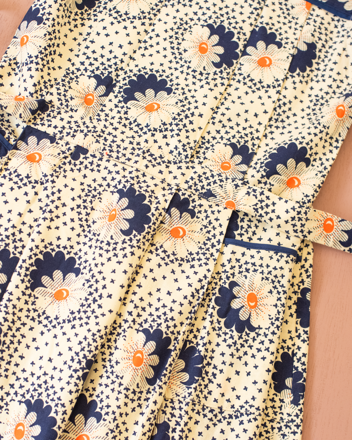 Floral pleated dress | French deadstock from the 70s | Ages 9-10