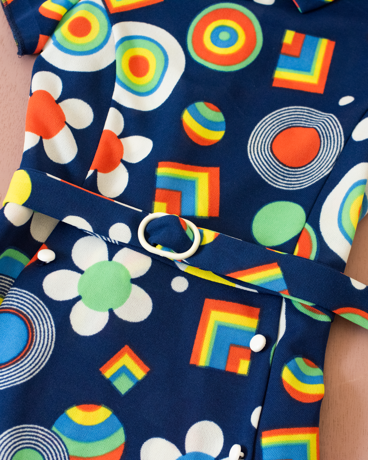 Colorful floral dress from the seventies | 6-7 years