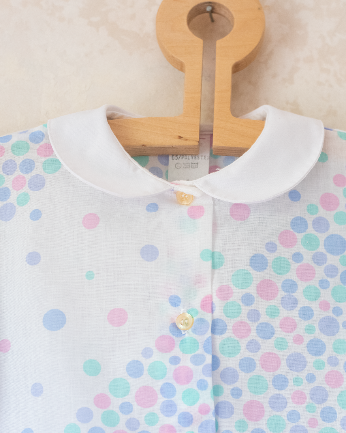 Button-down shirt with pastel dots | 4-5 years