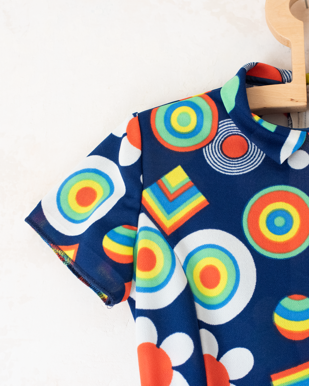 Colorful floral dress from the seventies | 6-7 years