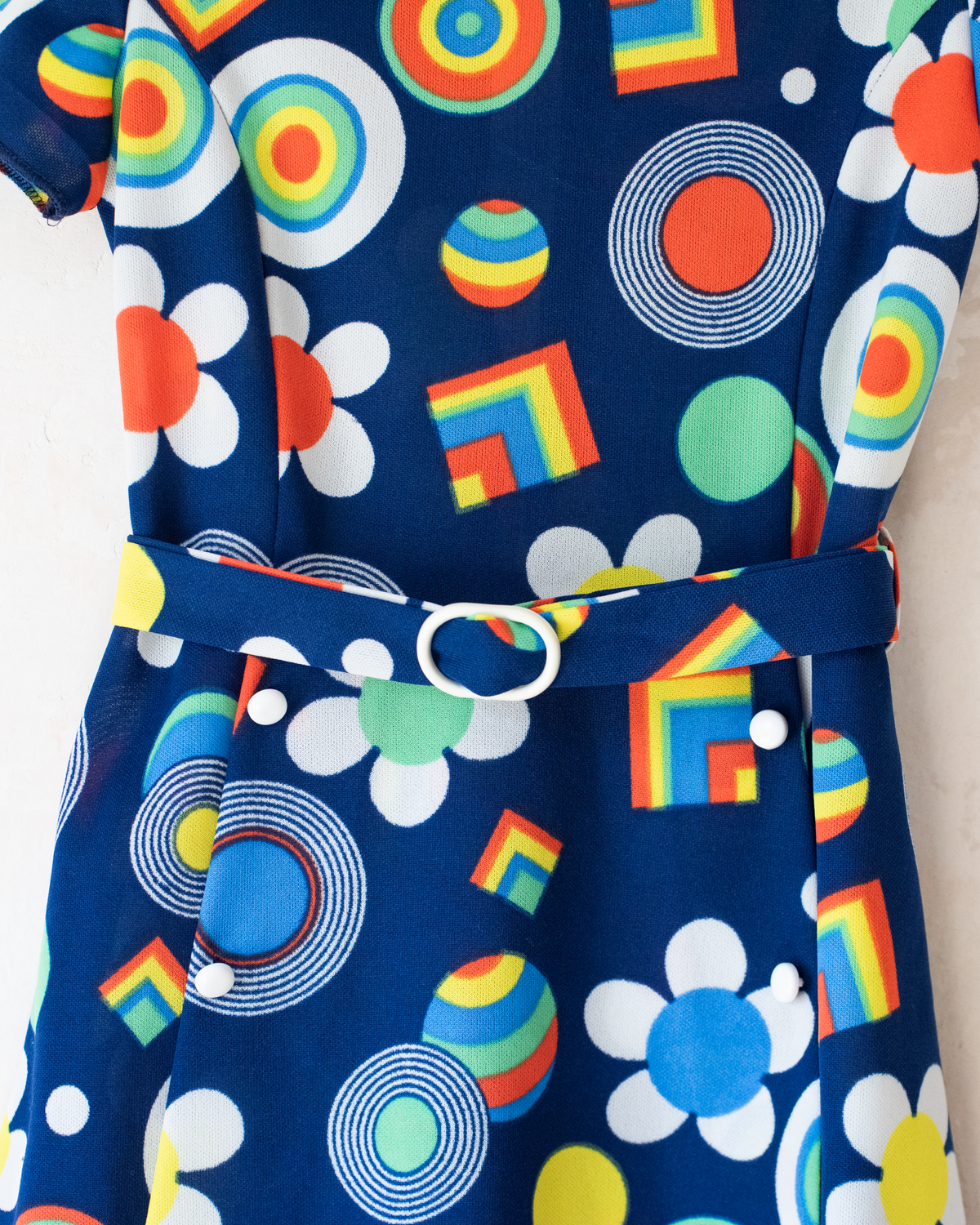 Colorful floral dress from the seventies | 6-7 years