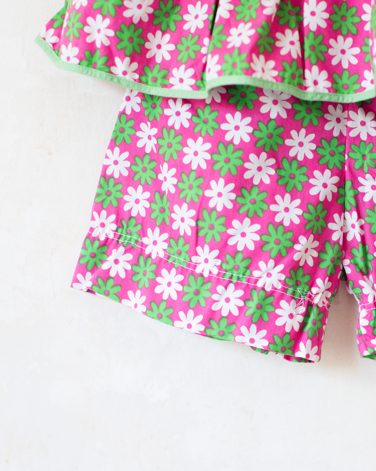 Sixties pink and green floral set | 18-24 months