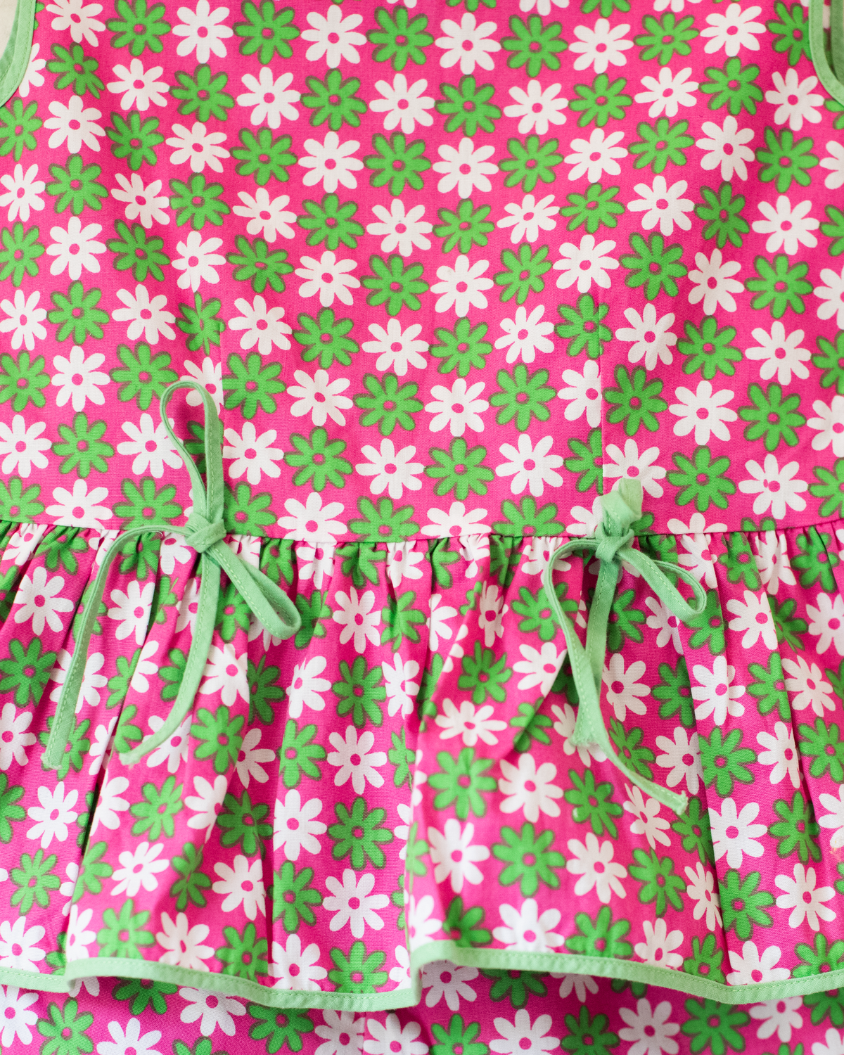 Sixties pink and green floral set | 18-24 months