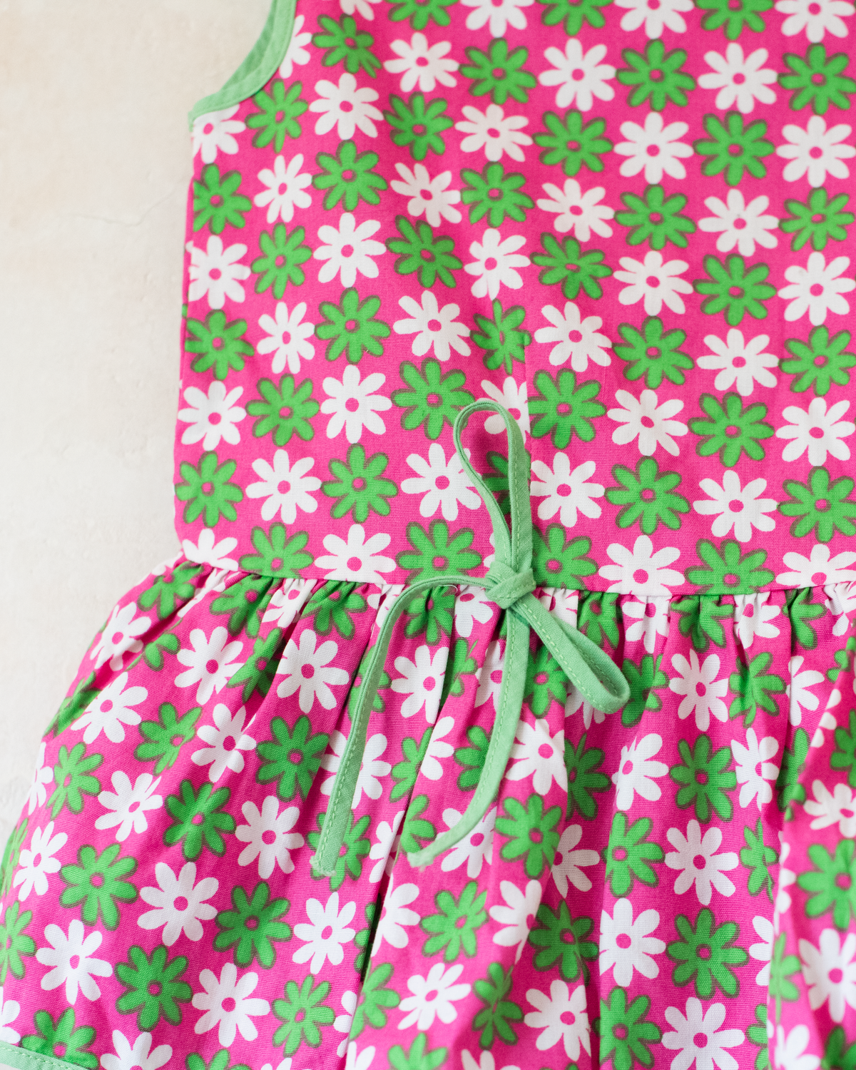 Sixties pink and green floral set | 18-24 months