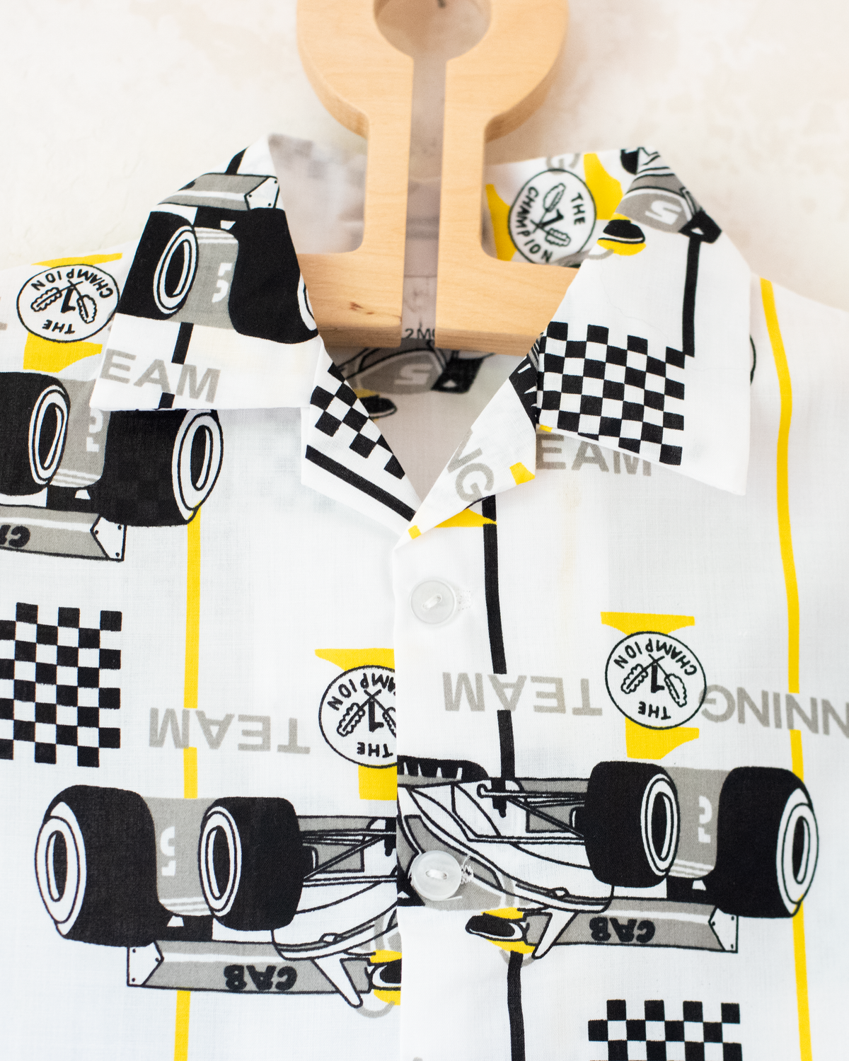 Race Car Button-Up Shirt | French Deadstock | 18-24 Months