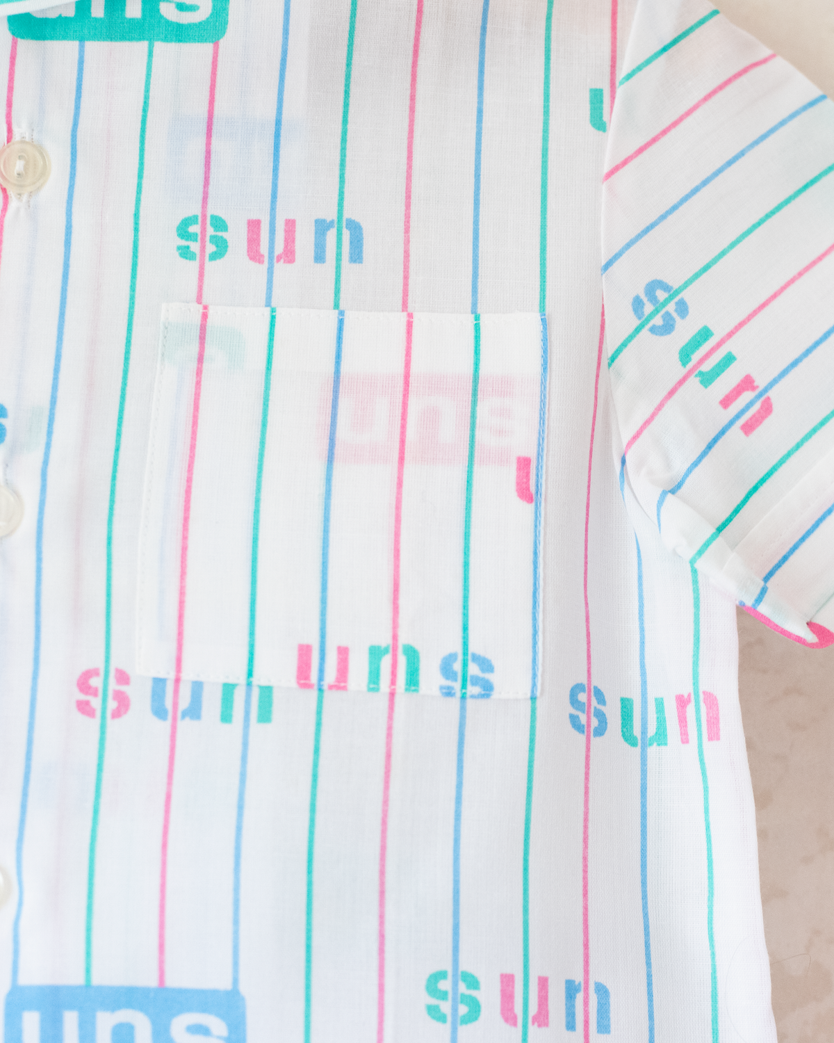 Button-down shirt with colorful stripes | French deadstock | 2-3 years