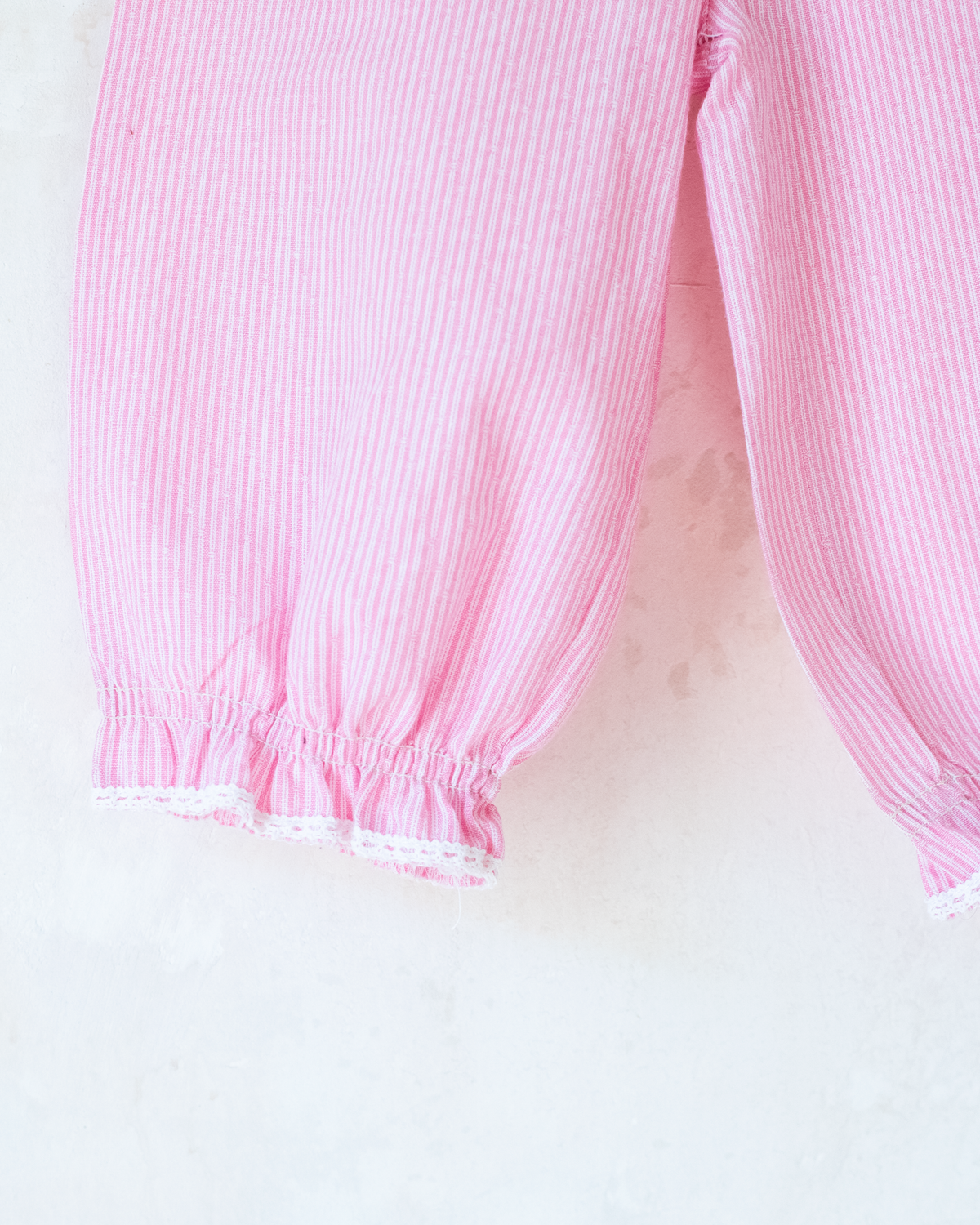 Pink striped overalls with embroidered sailboat | 6-9 months