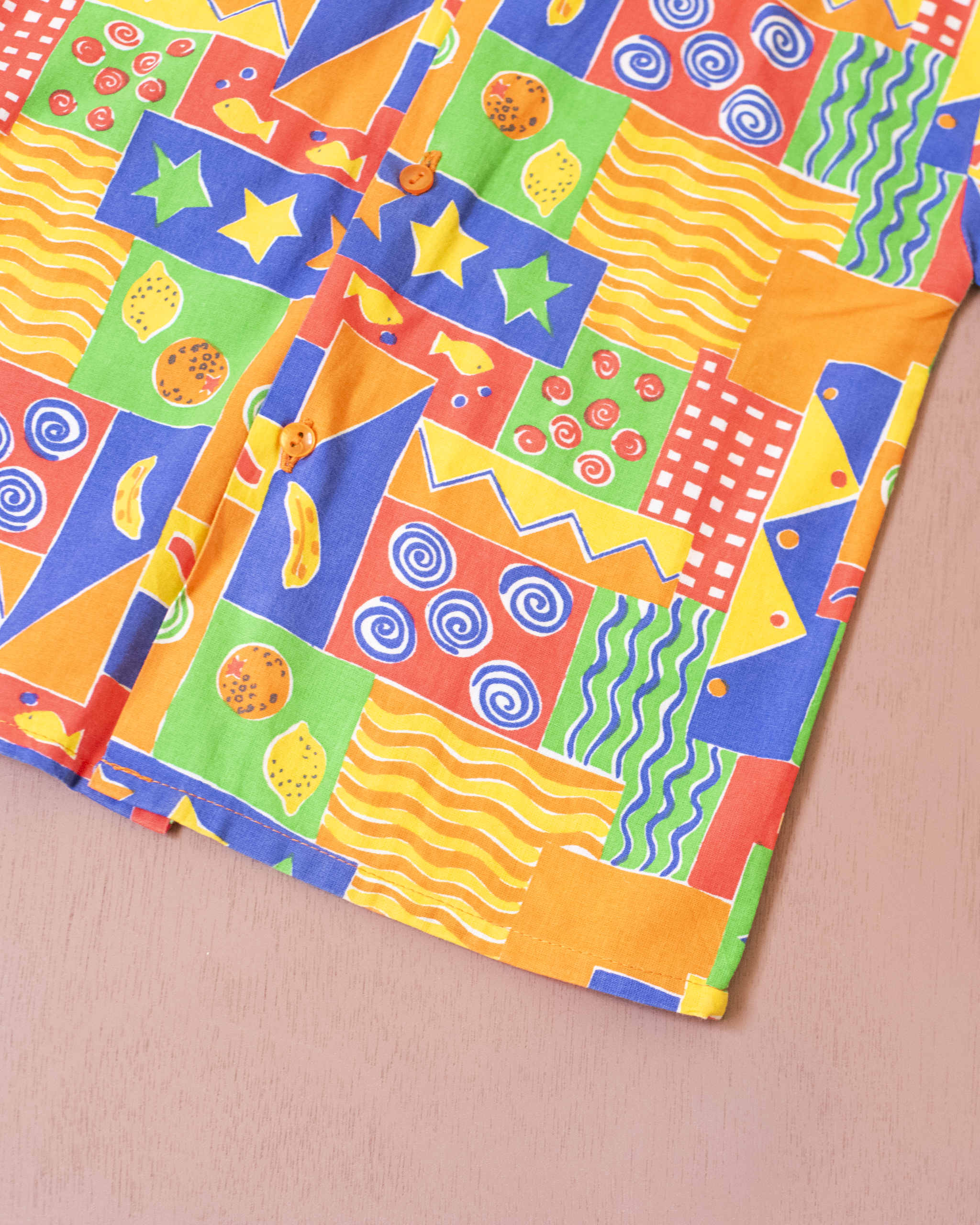 חולצת מכופתרת צבעונית מהאייטיז | 3-4 שנים