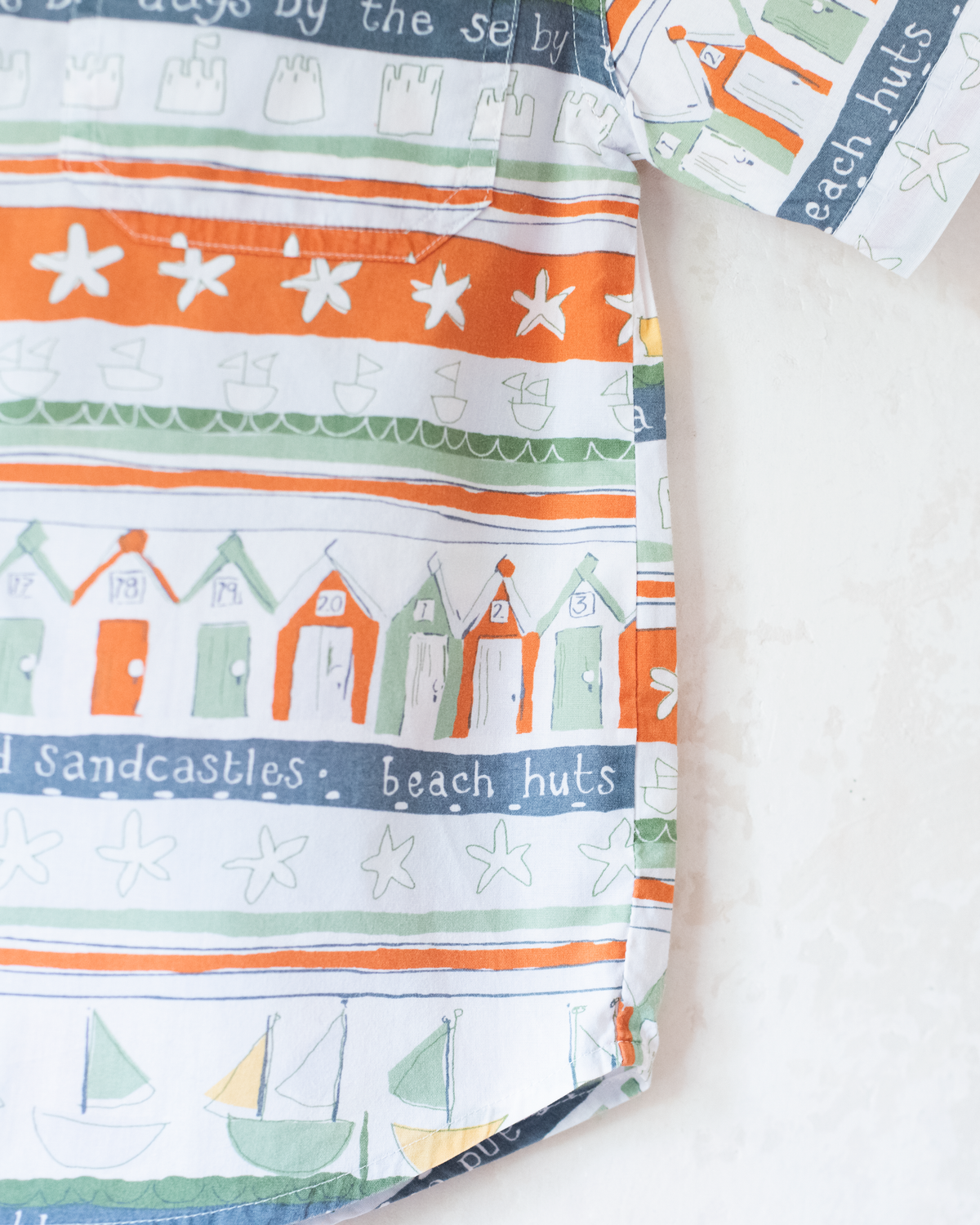 Buttoned summer shirt with nautical prints | 6-7 years