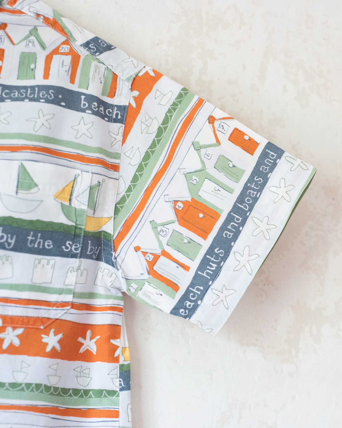 Buttoned summer shirt with nautical prints | 6-7 years