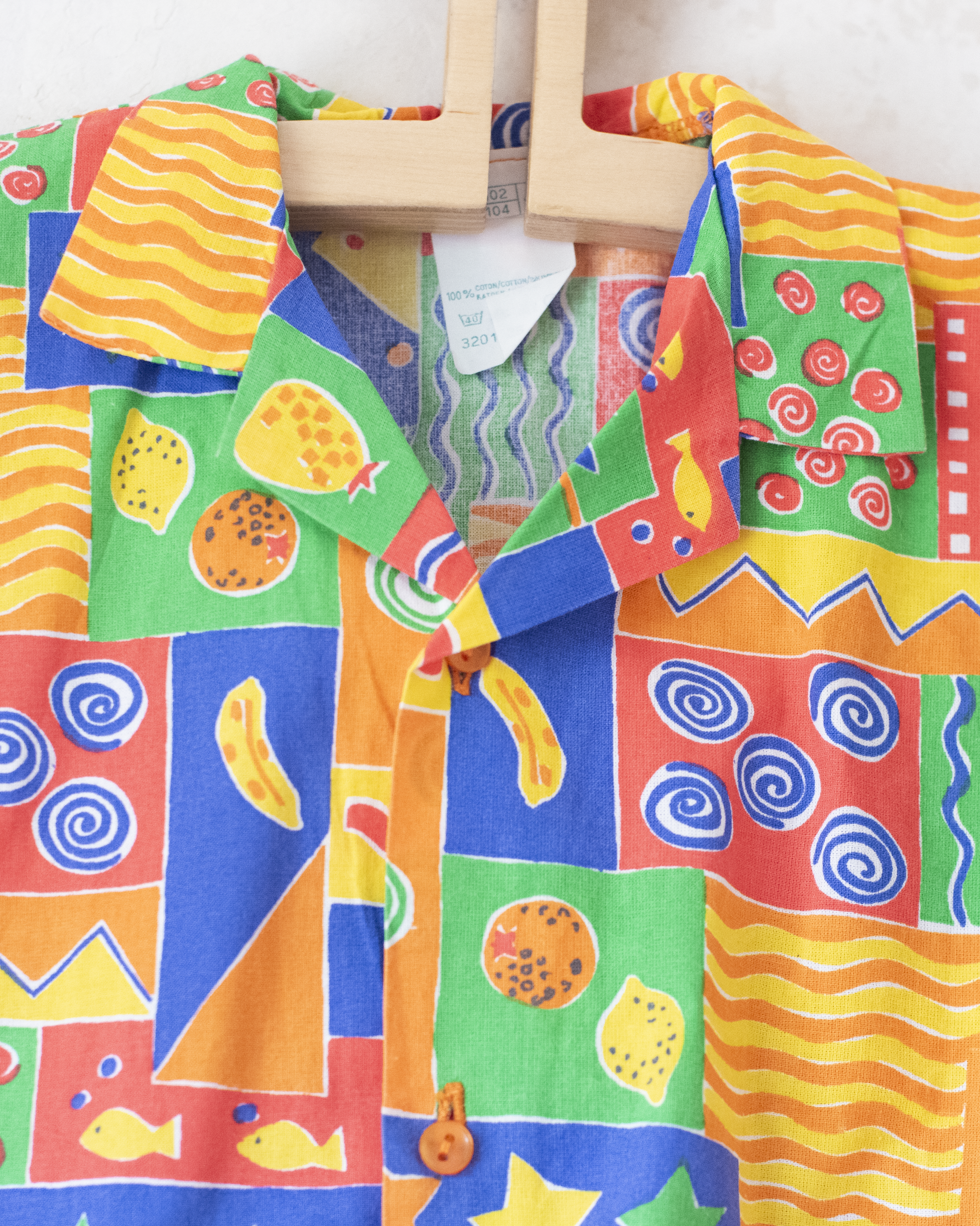 חולצת מכופתרת צבעונית מהאייטיז | 3-4 שנים