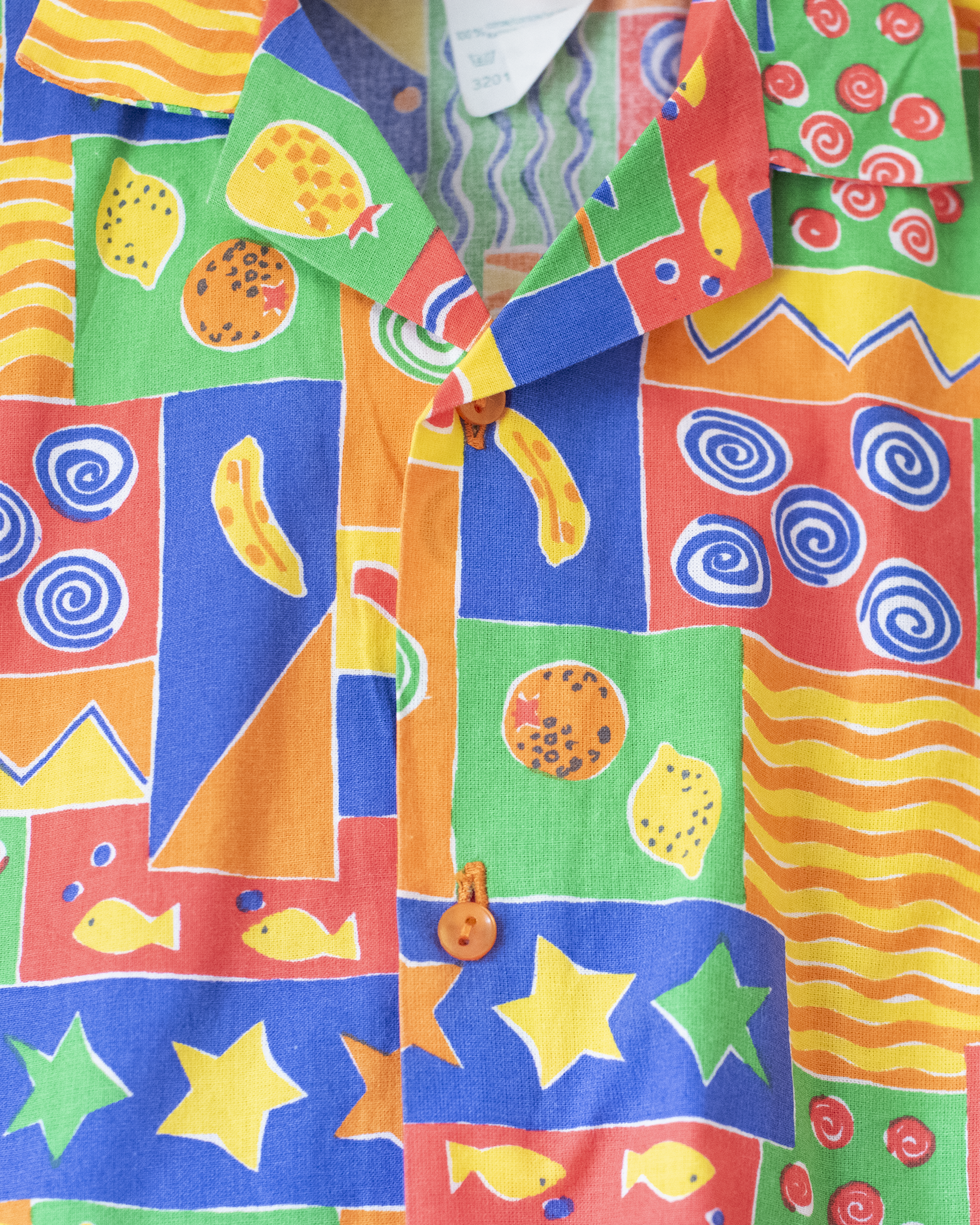 חולצת מכופתרת צבעונית מהאייטיז | 3-4 שנים