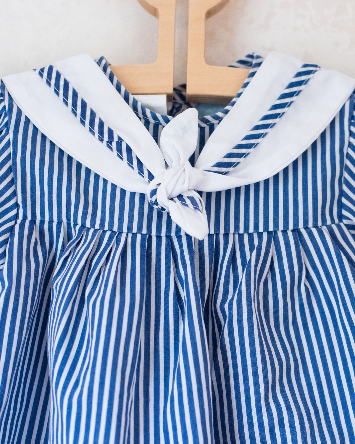 Sailor dress with stripes and a ship | 6-9 months