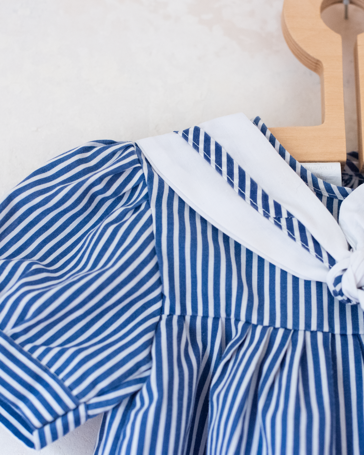 Sailor dress with stripes and a ship | 6-9 months