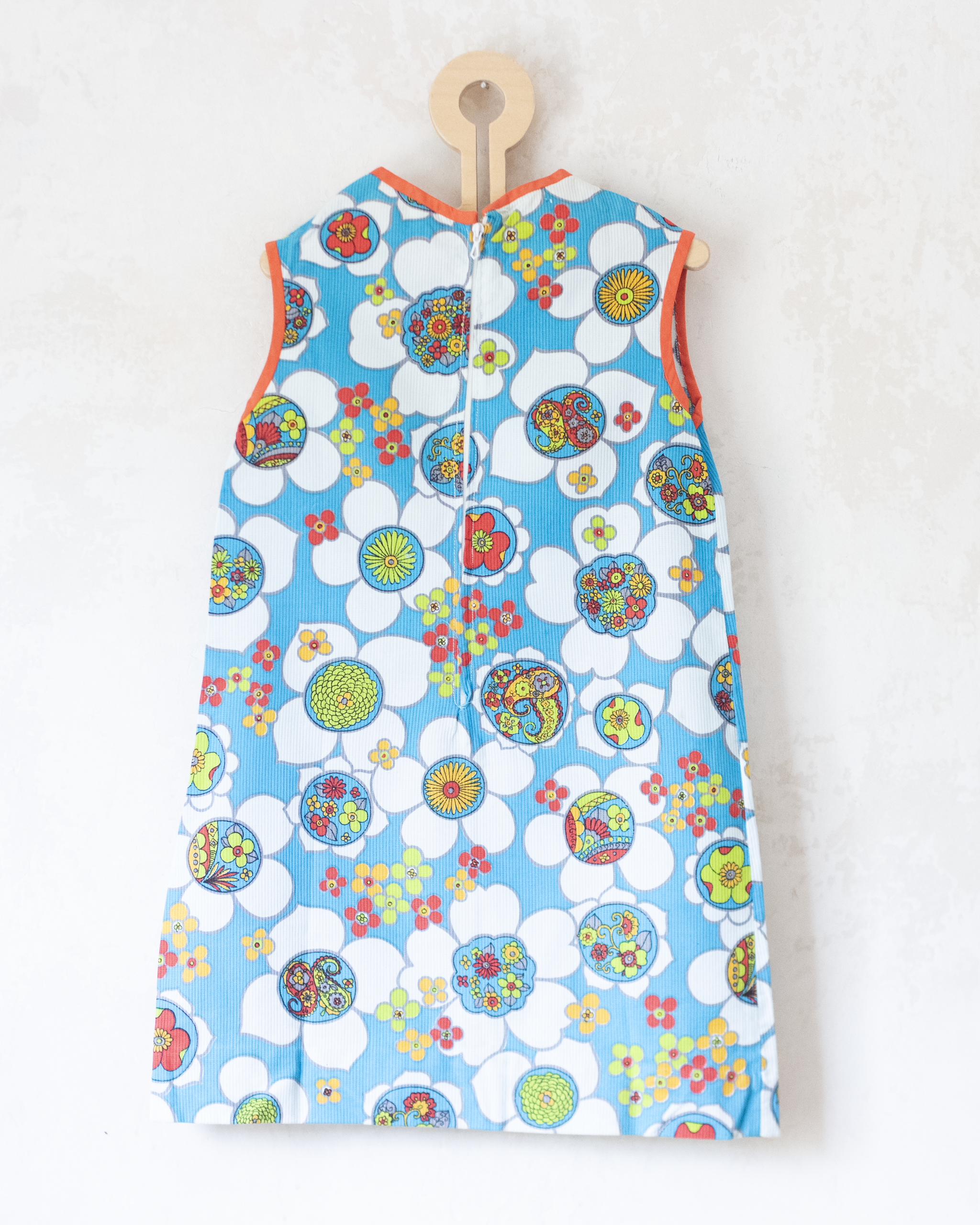 שמלה פרחונית צבעונית מהסבנטיז | 3-4 שנים