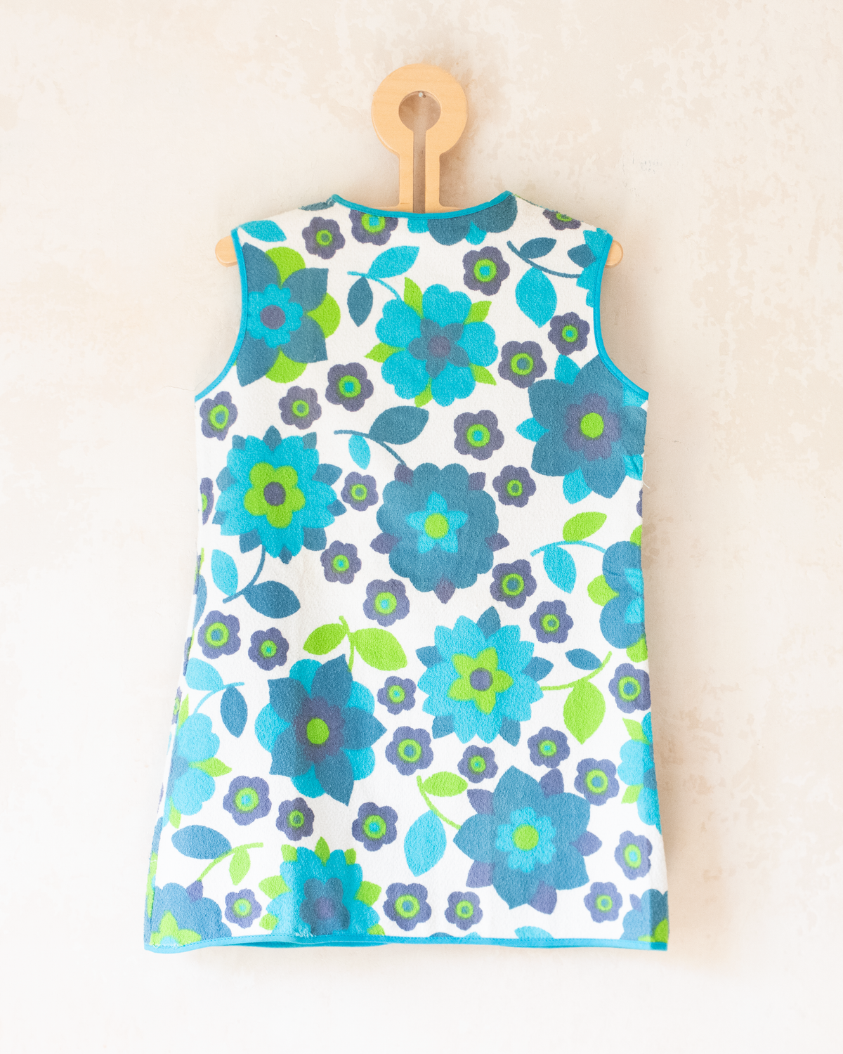 Floral terrycloth dress | French deadstock from the 70s | 3-4 years