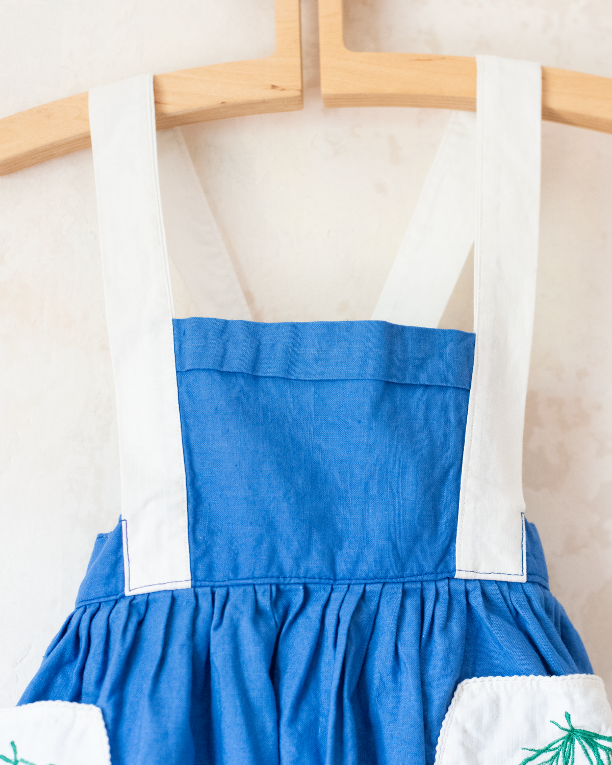 Pinafore and cardigan with cherry embroidery | 1950s | 18-24 months