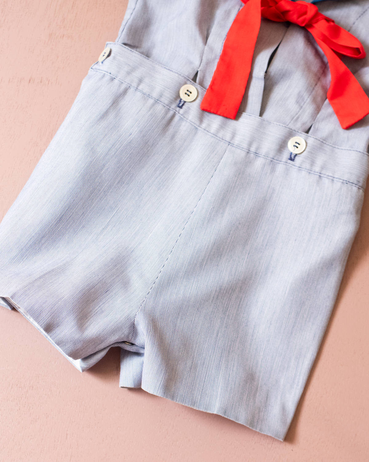 Sailor shorts set with red bow tie | 12-18 months