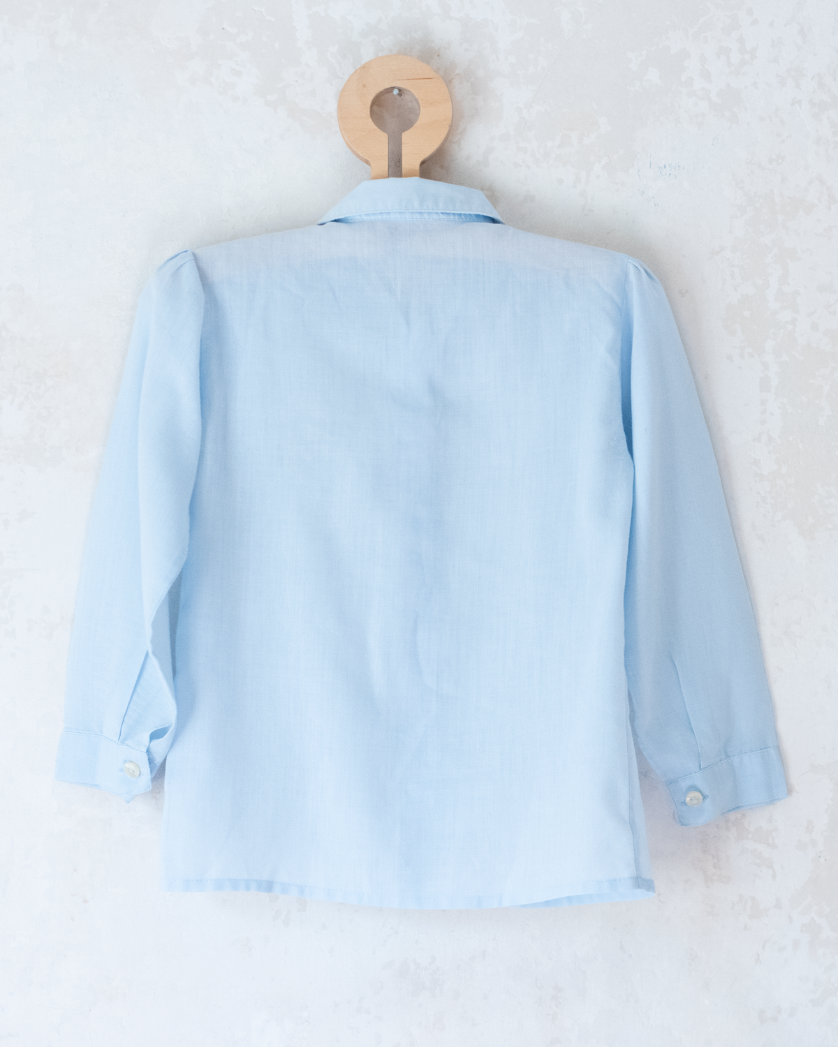 Light blue button-down shirt with embroidered birds | 4-5 years