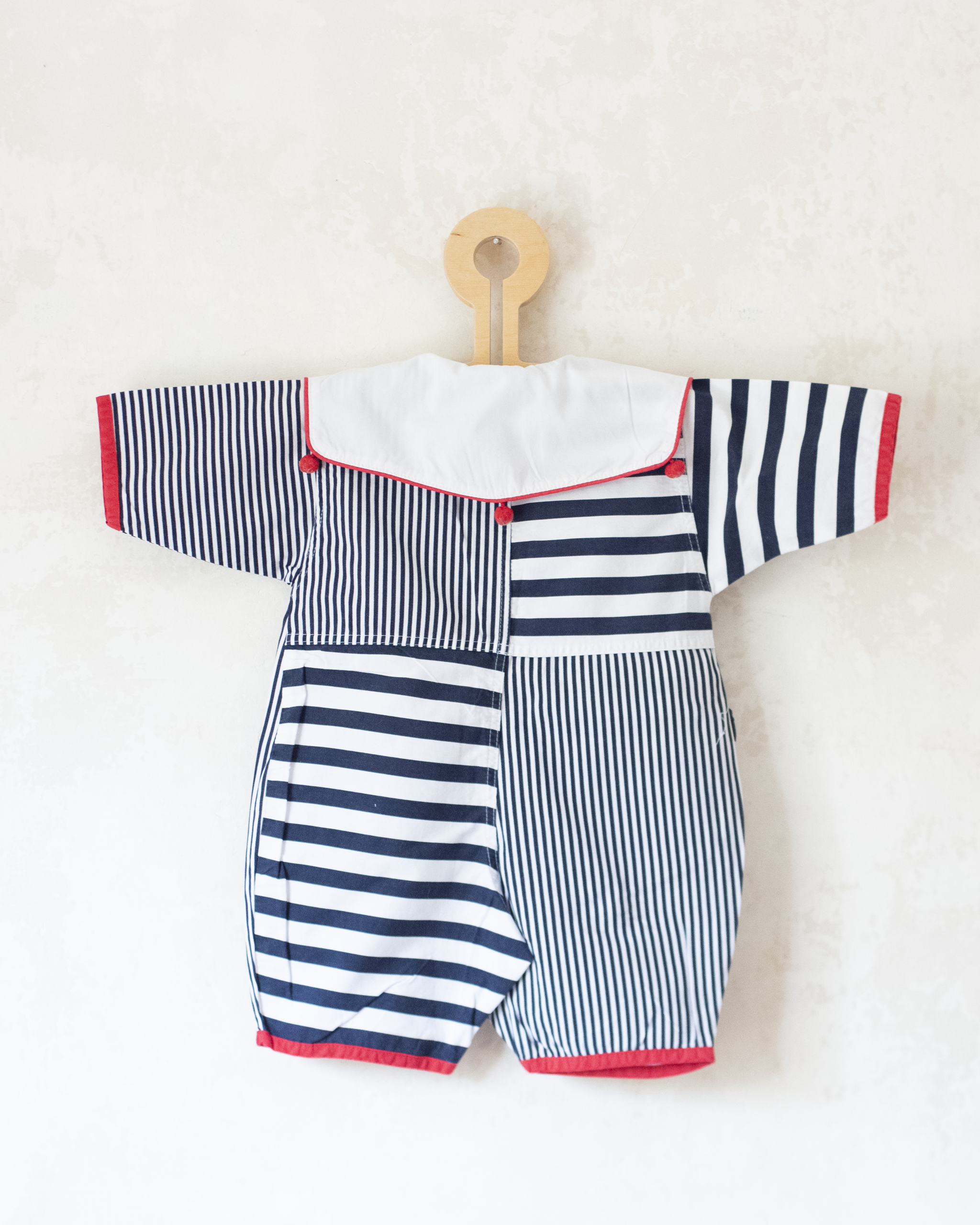 אוברול ימאים עם עוגן ופסים | 3-6 חודשים