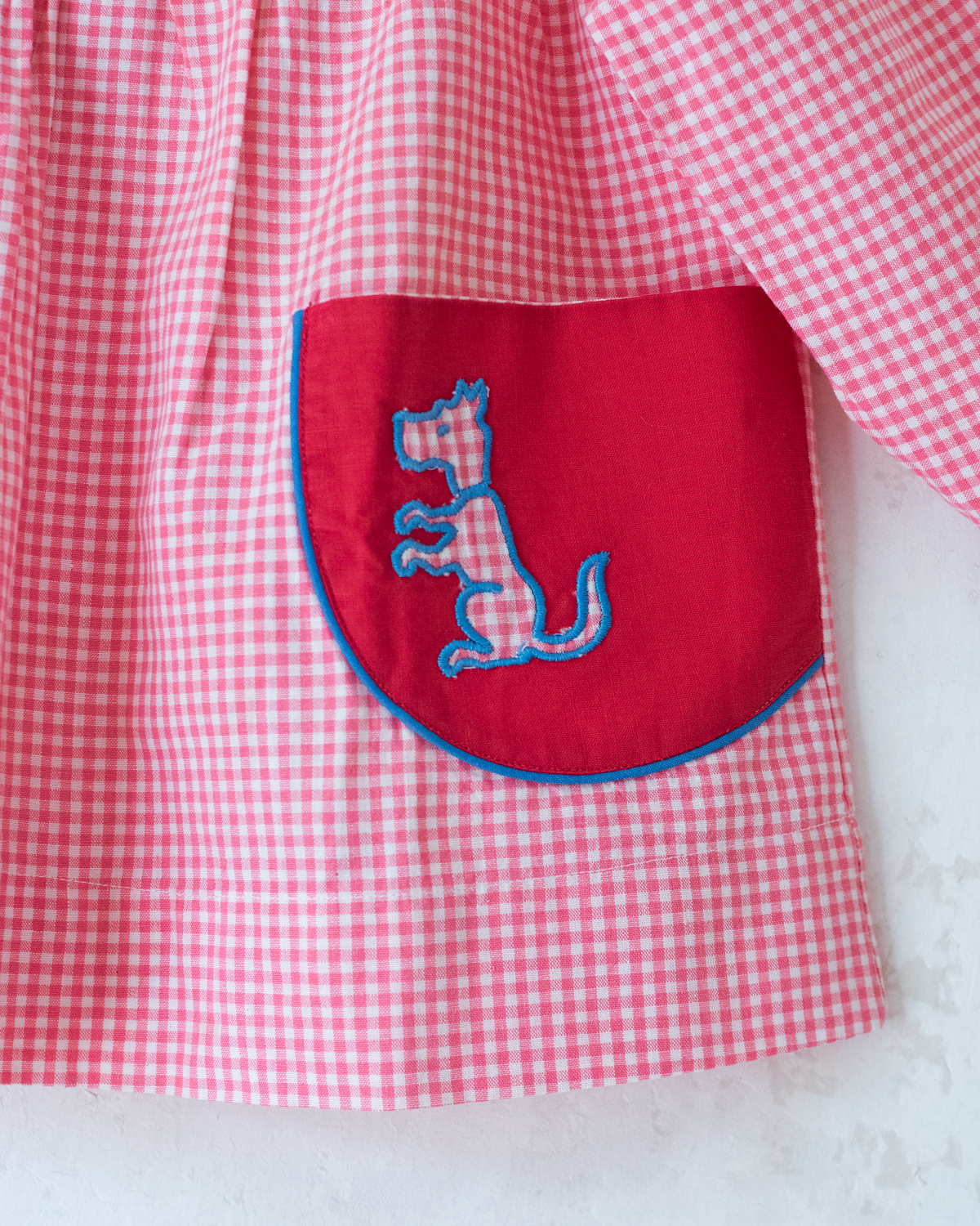 Parisian shirt from the Sixties with an embroidered dog | 3-4 years