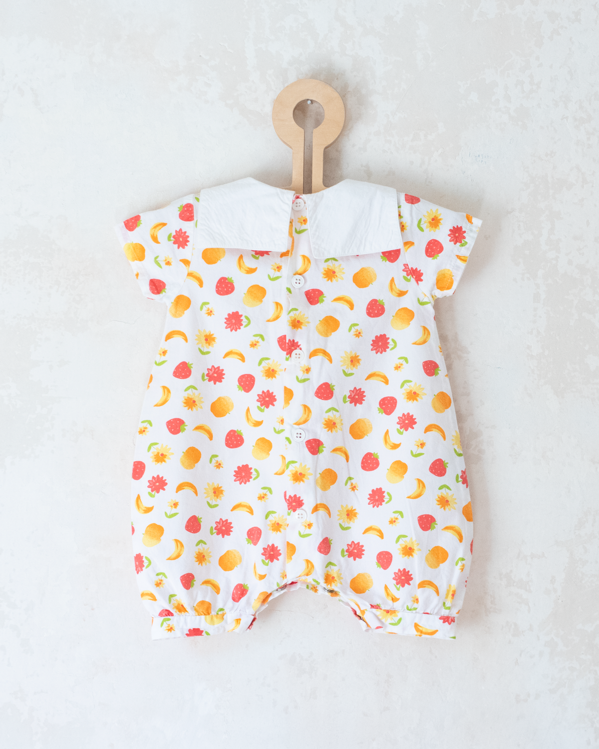 Fruit romper with wide collar | 0-3 months