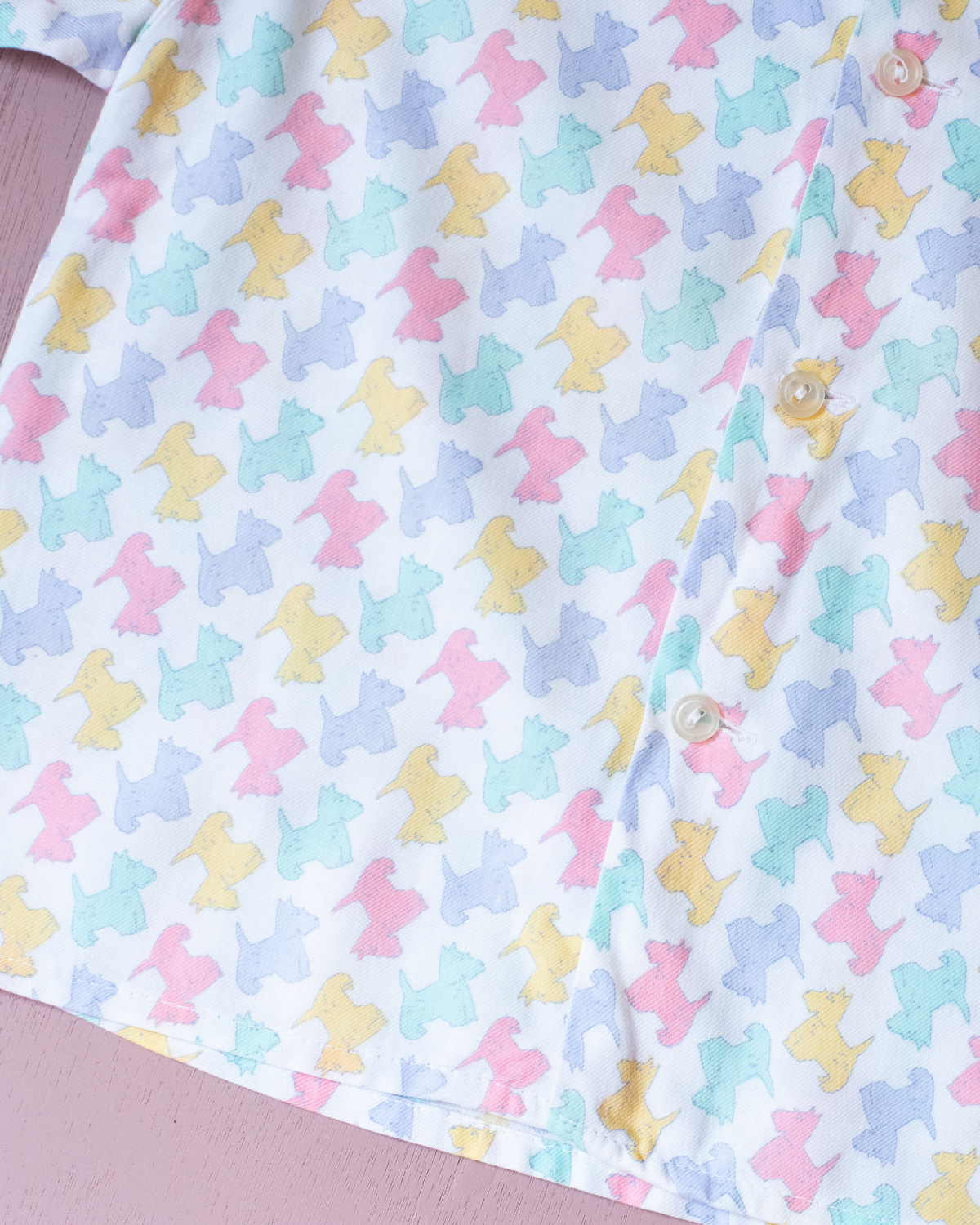 Button-down shirt with colorful schnauzers | 2-3 years