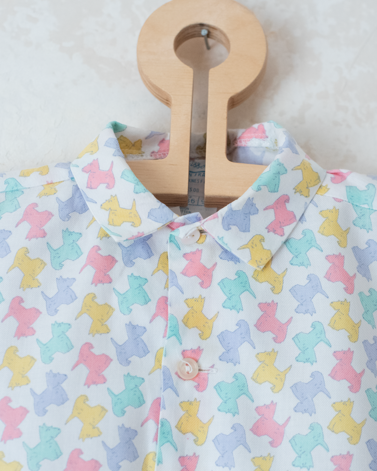 Button-down shirt with colorful schnauzers | 2-3 years