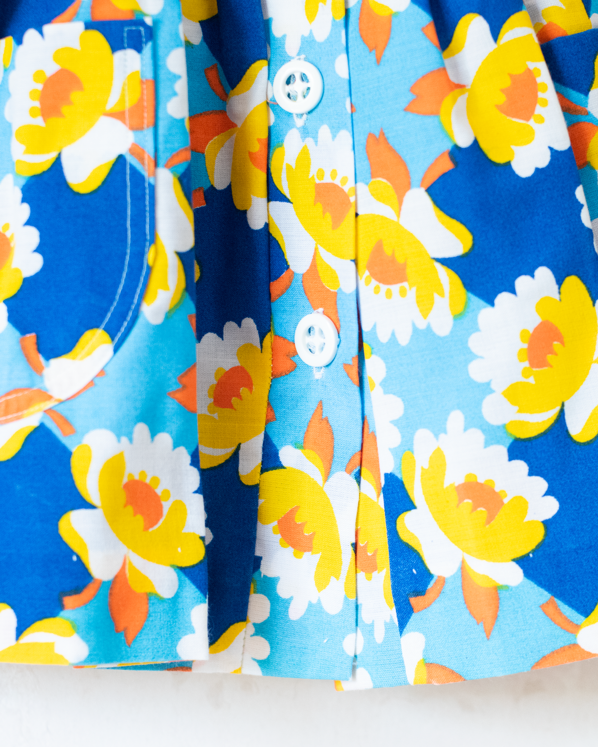 Floral dress from the seventies | French deadstock | 12-18 months