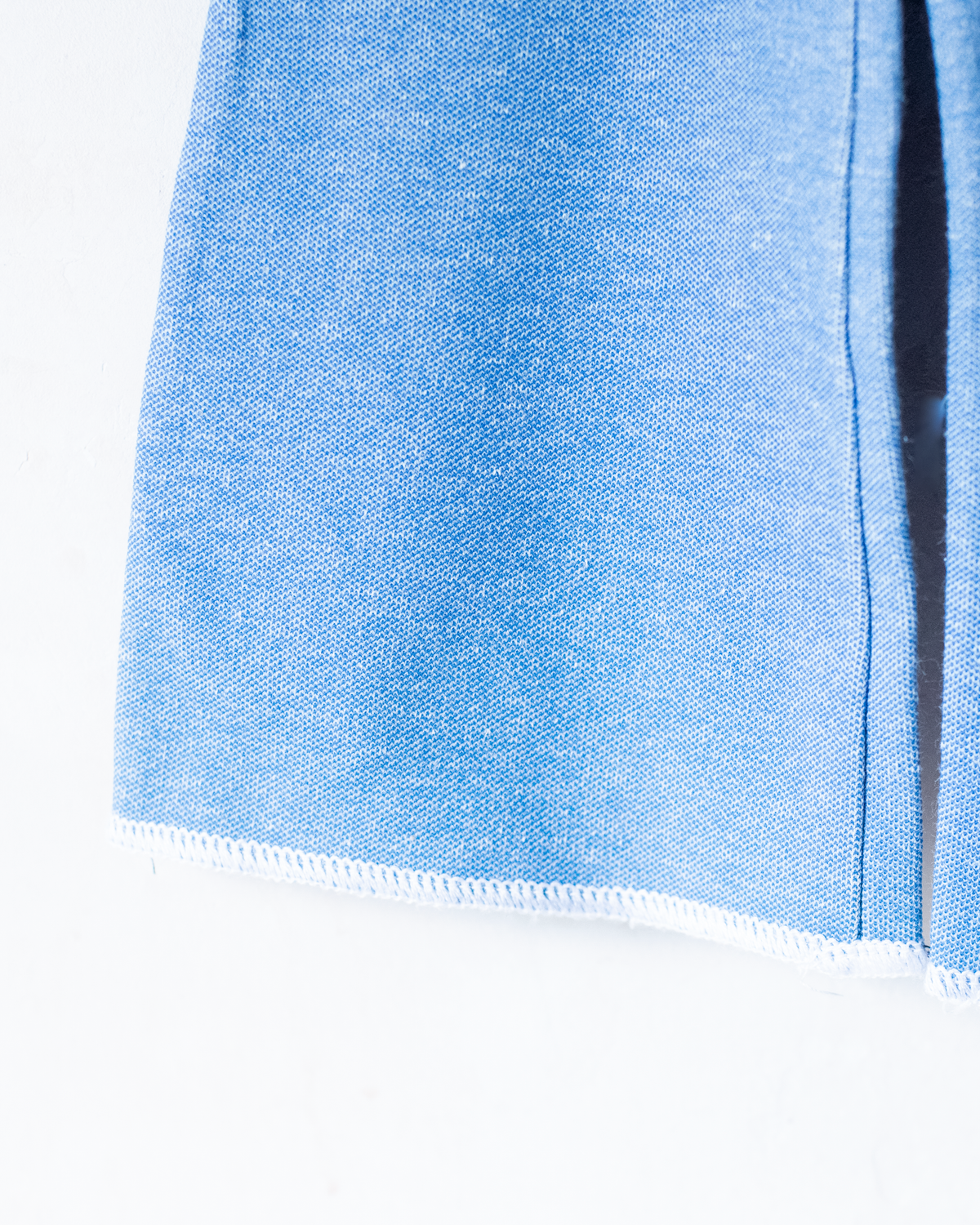 Light blue overalls from the 70s with accessories print on the front pocket | 9-12 months
