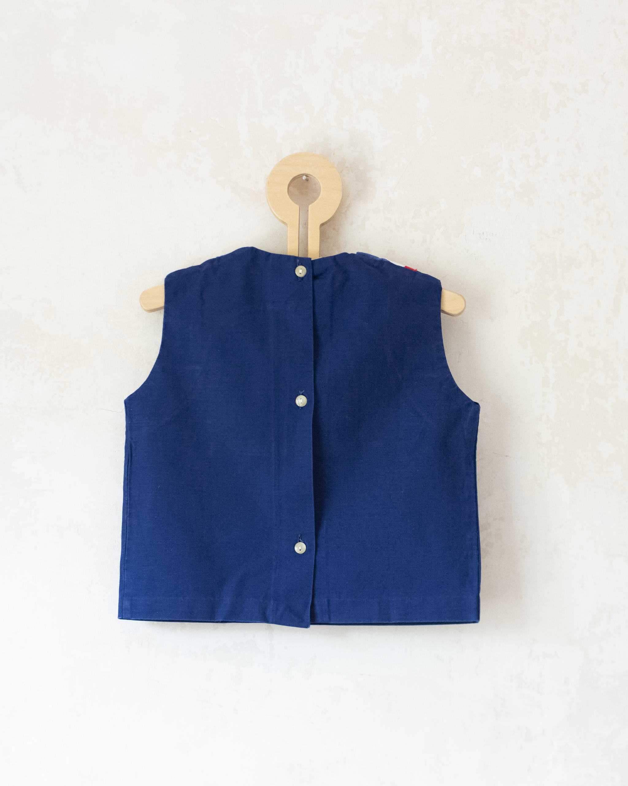 גופיה כחולה עם פסים ודגים אדומים | 2-3 שנים