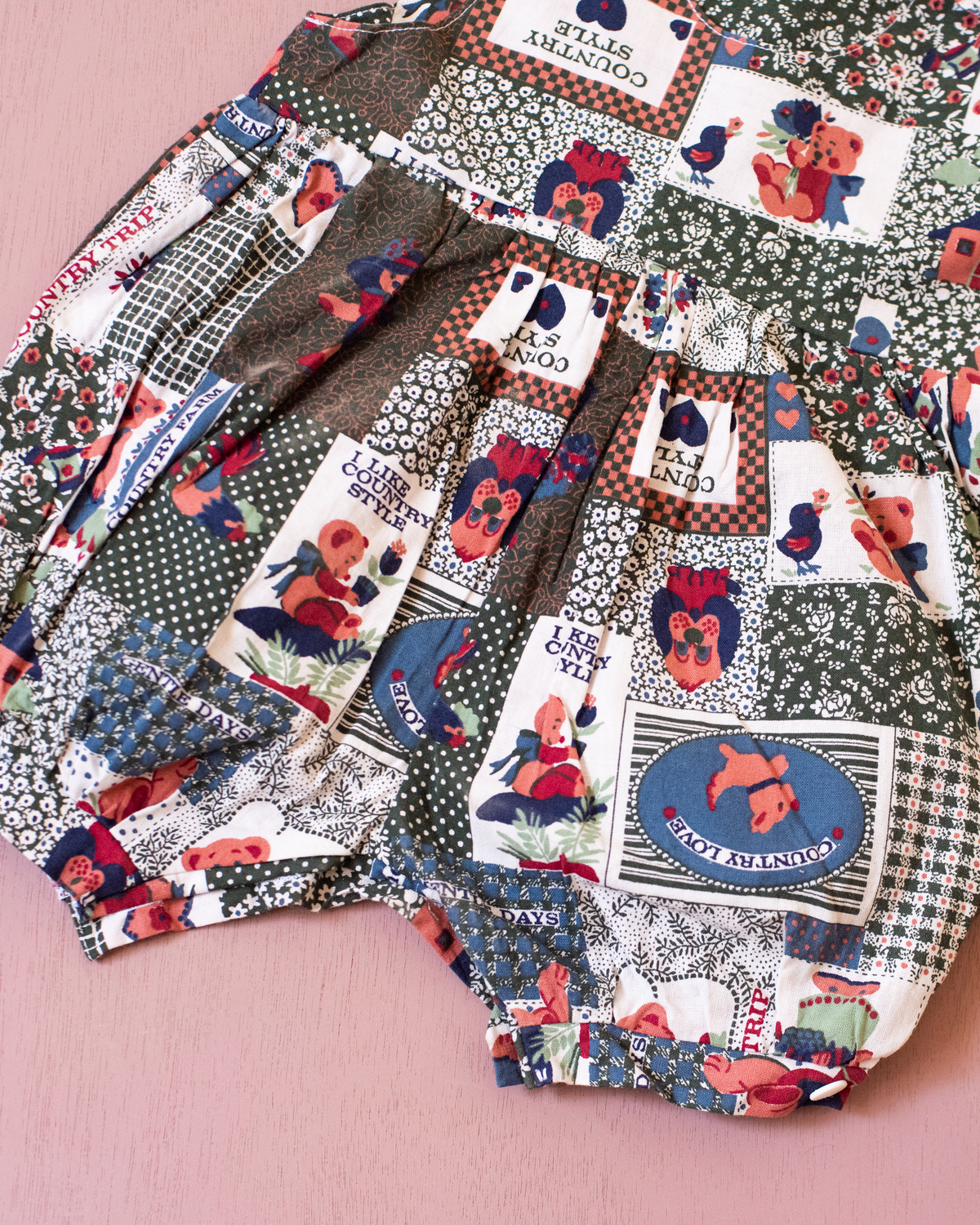 Nostalgic animal-themed romper | 3-6 months
