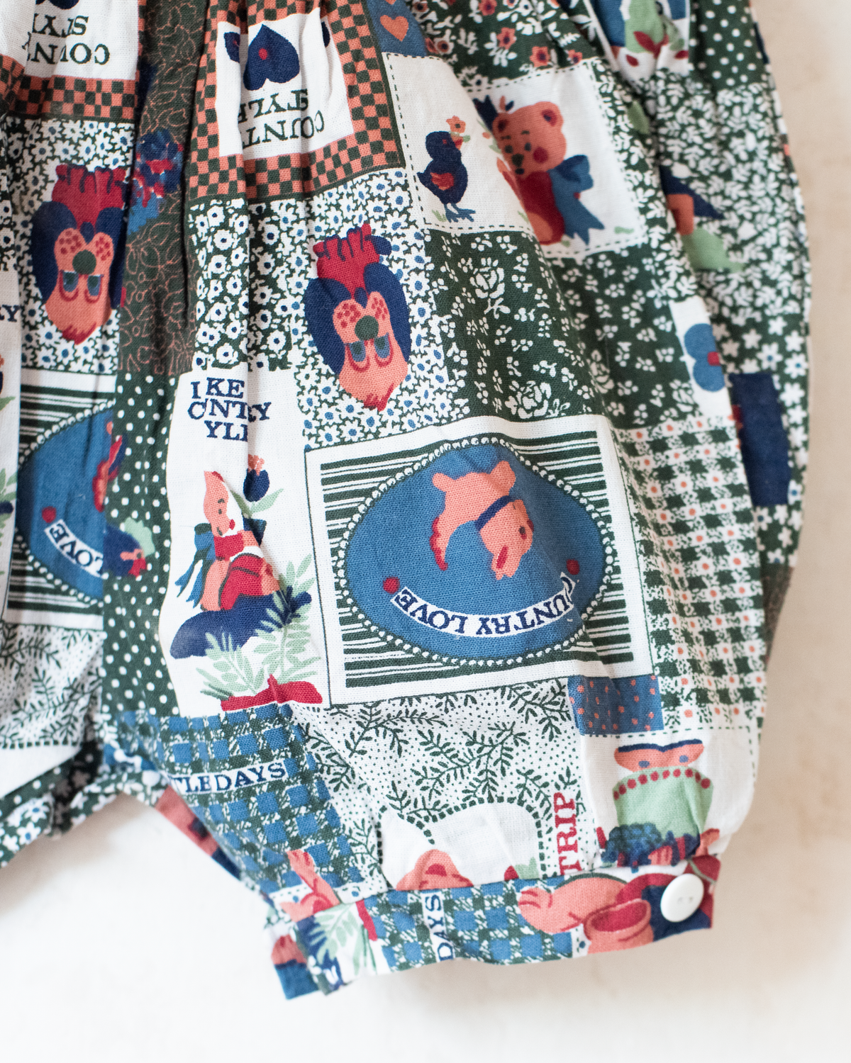 Nostalgic animal-themed romper | 3-6 months