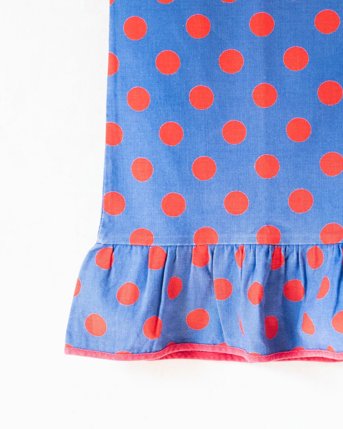 Blue dress with red dots | 3-4 years