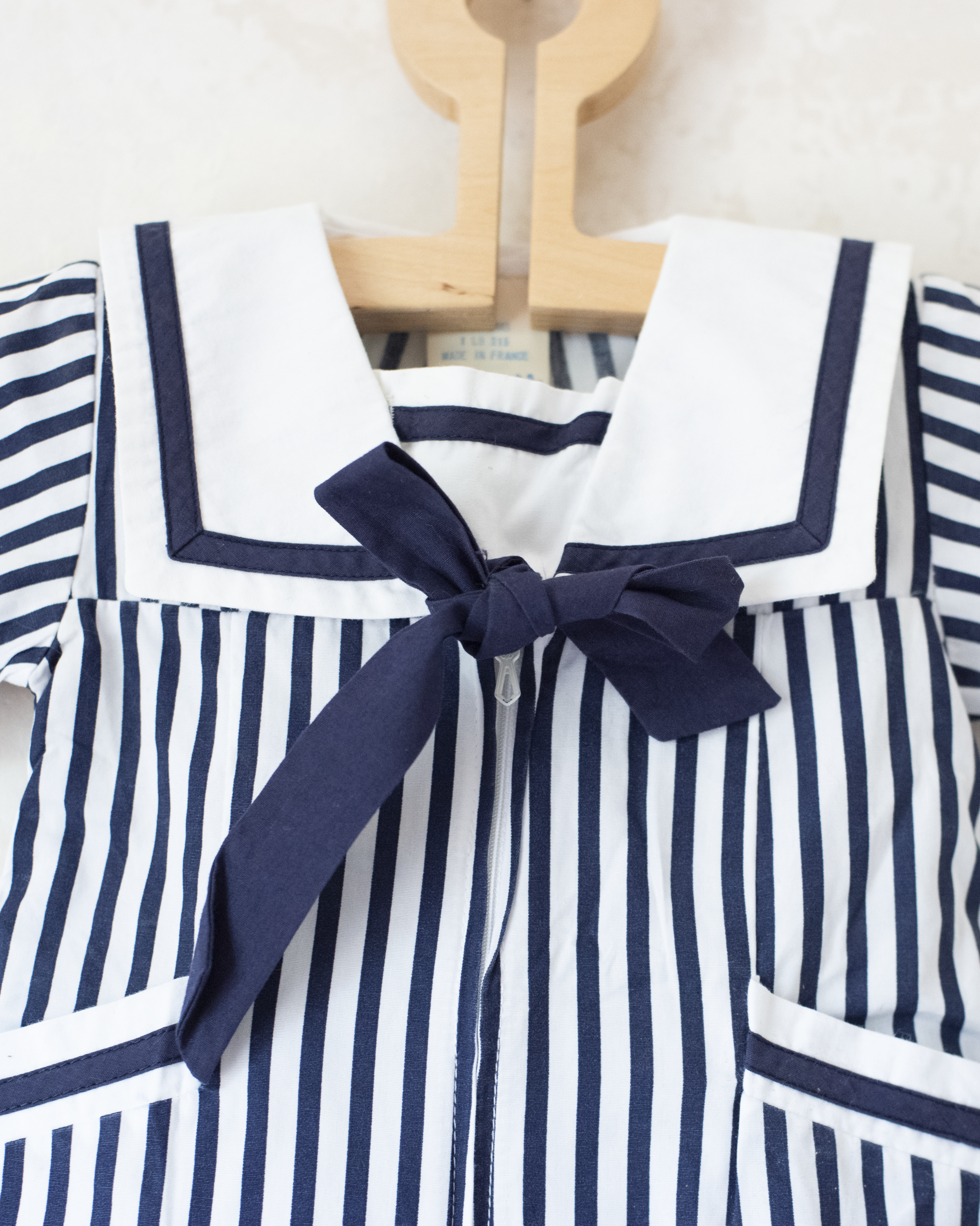 אוברול ימאים עם כובע תואם | 3-6 חודשים