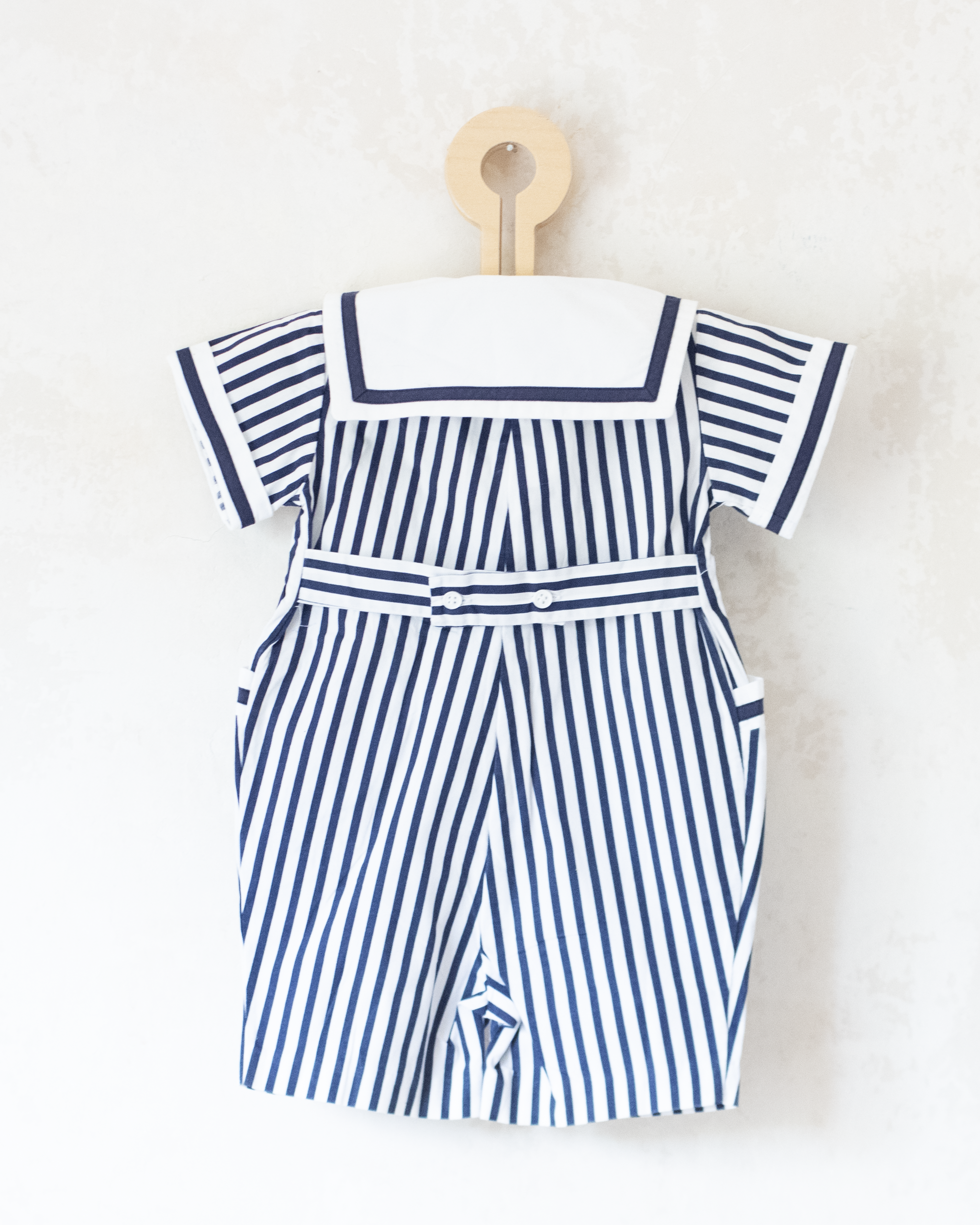 אוברול ימאים עם כובע תואם | 3-6 חודשים