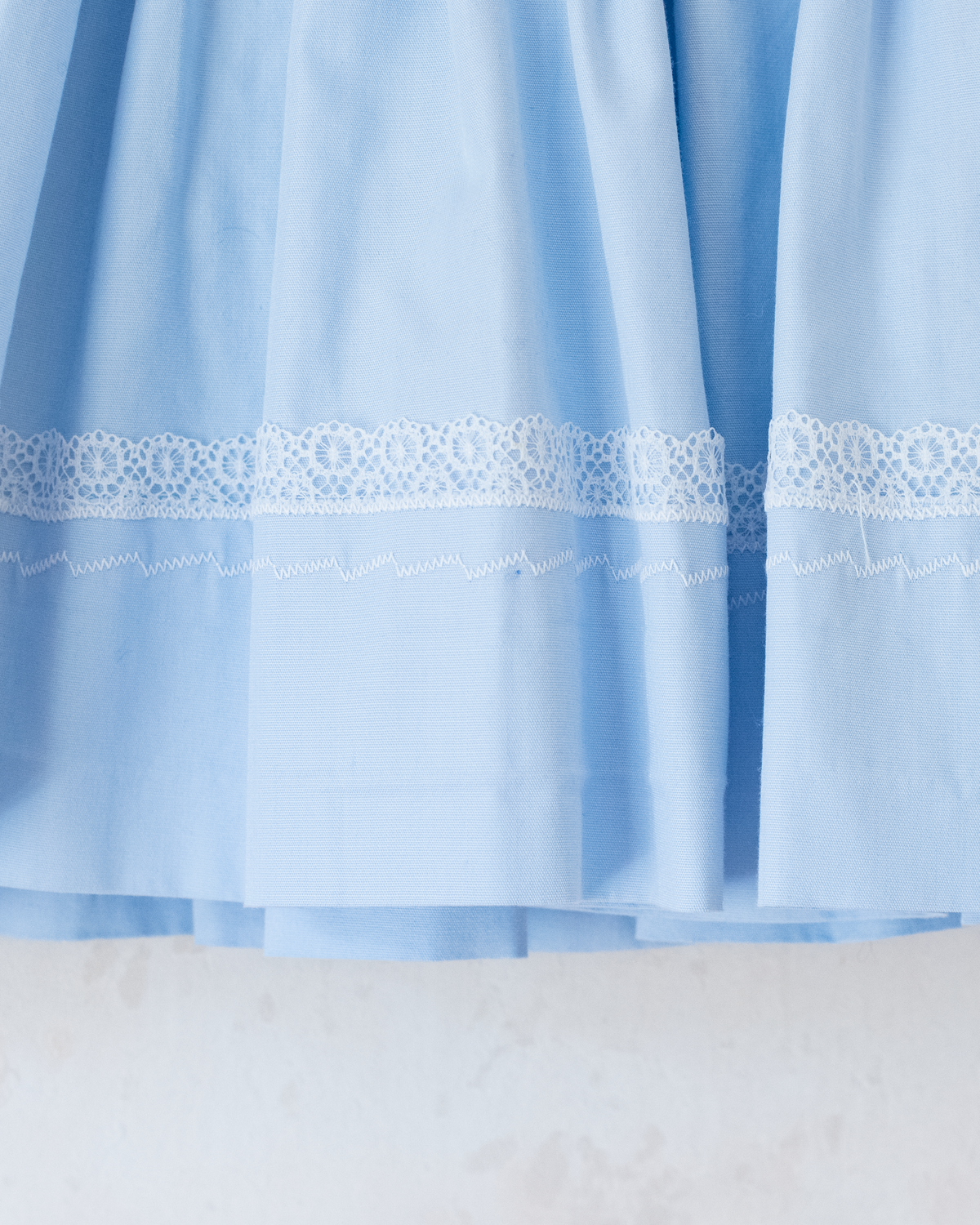 Light blue dress with lace from the 50s | 6-9 months
