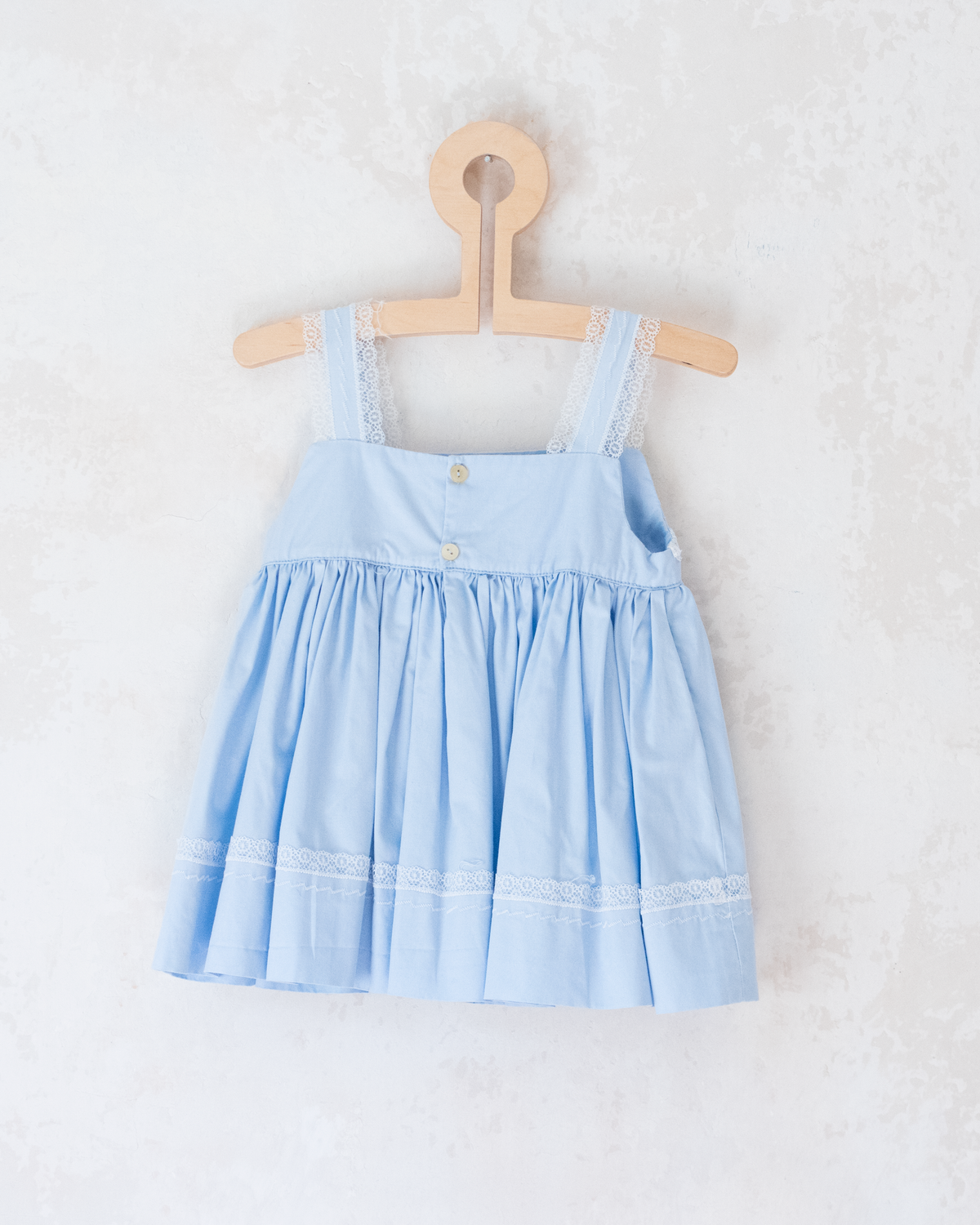 Light blue dress with lace from the 50s | 6-9 months