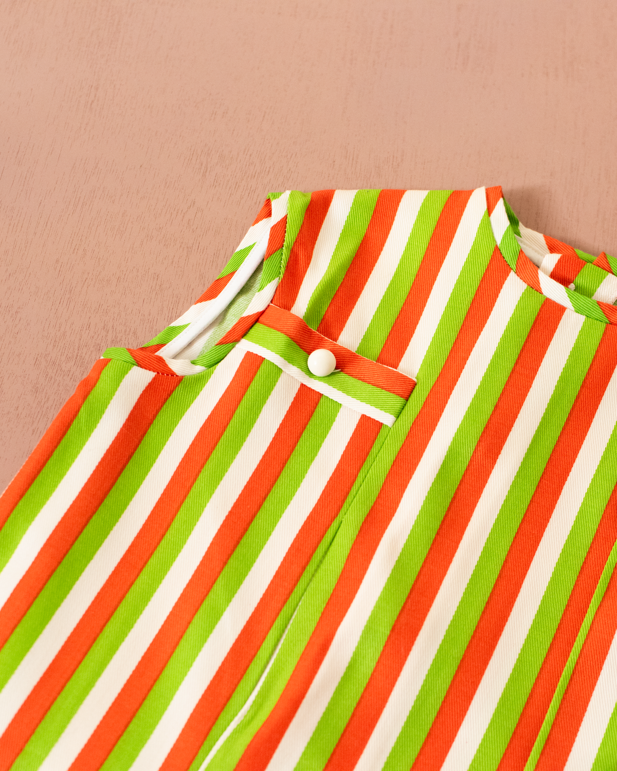 Striped dress | French deadstock from the seventies | 5-6 years